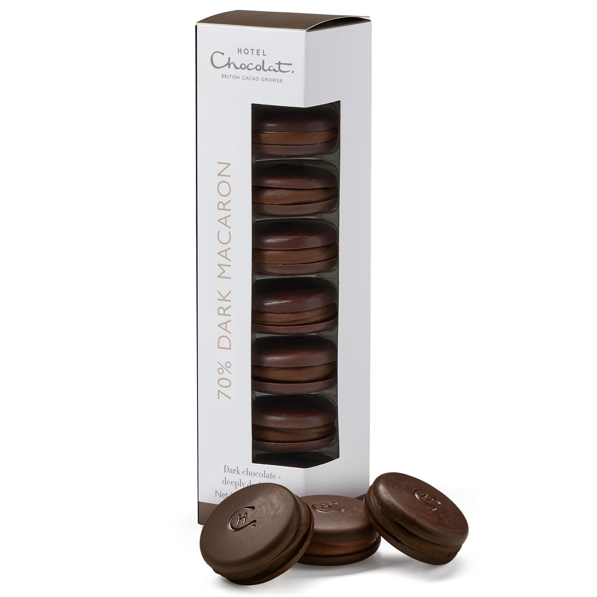 70% Dark Chocolate Macarons