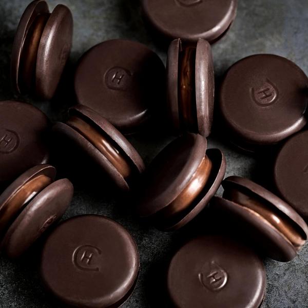 70% Dark Chocolate Macarons