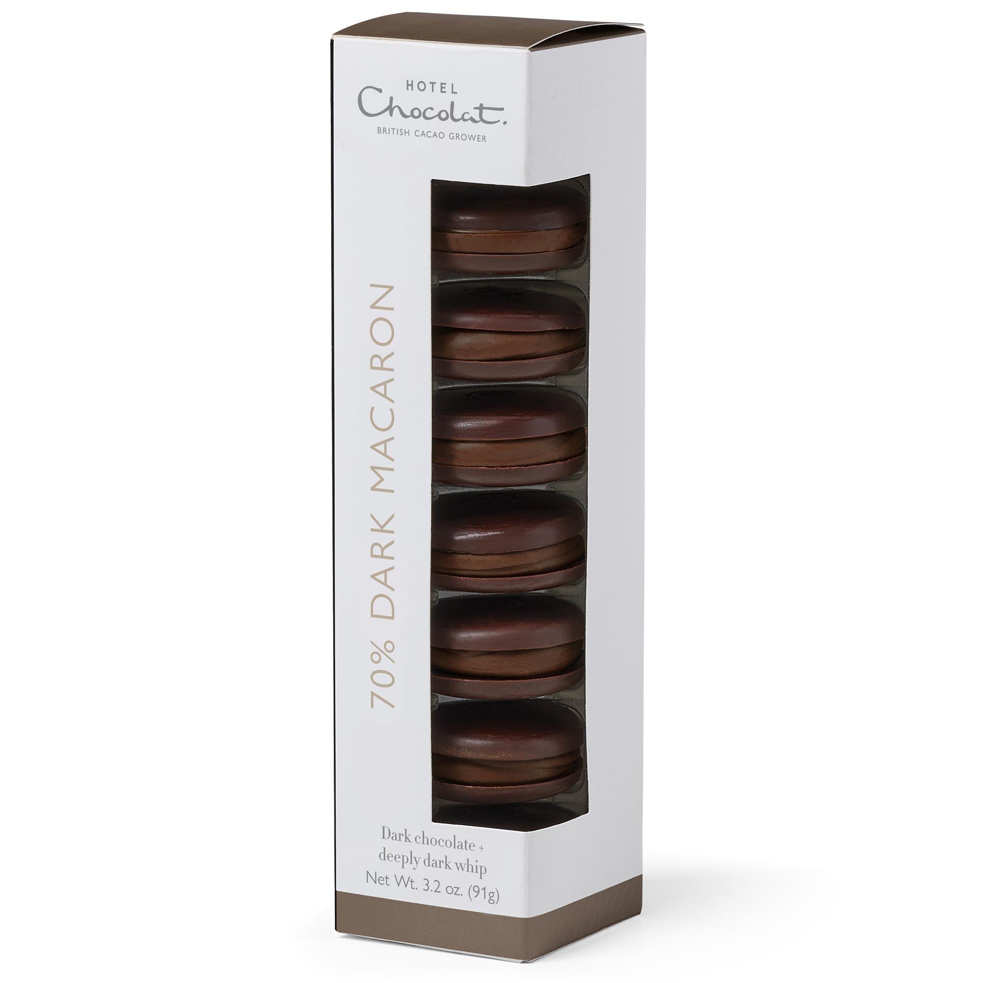 70% Dark Chocolate Macarons