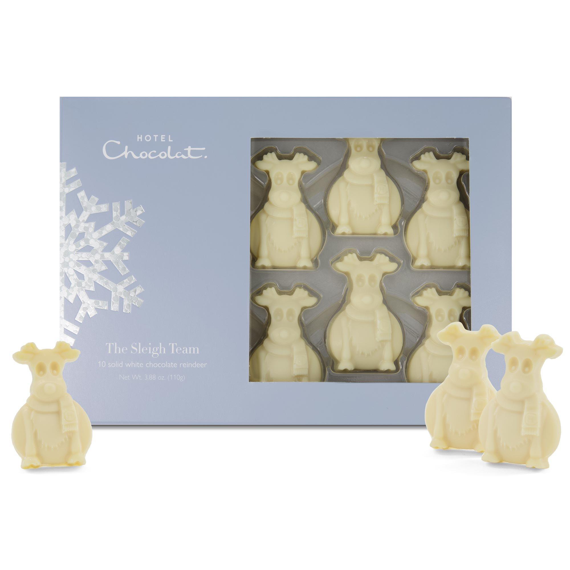 White Chocolate Reindeer Sleigh Team