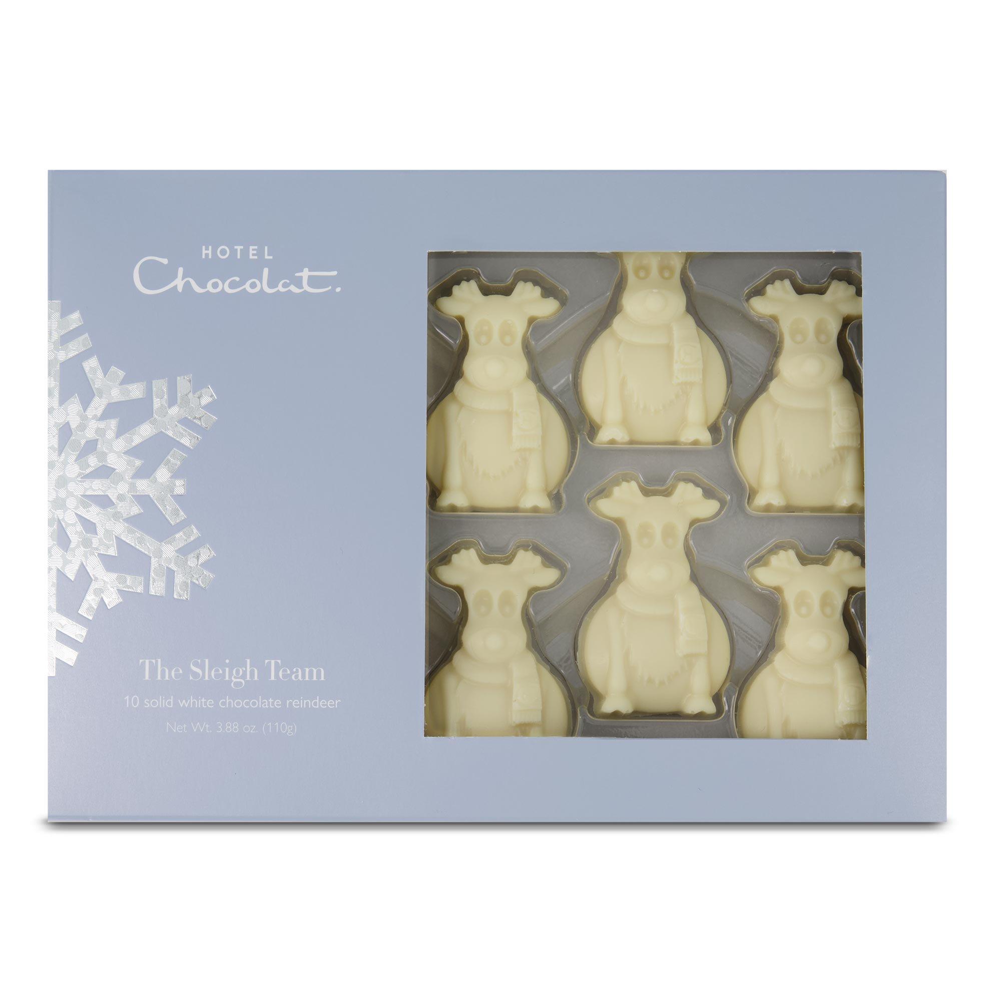 White Chocolate Reindeer Sleigh Team