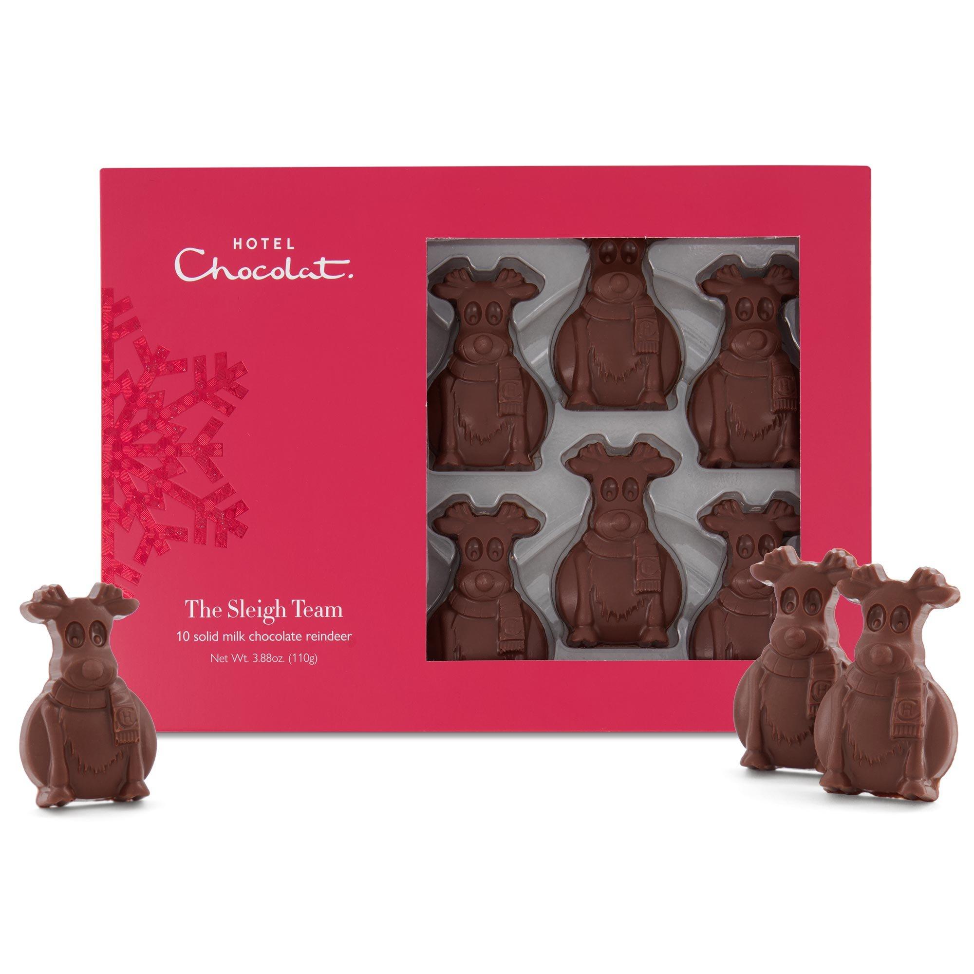 Milk Chocolate Reindeer Sleigh Team
