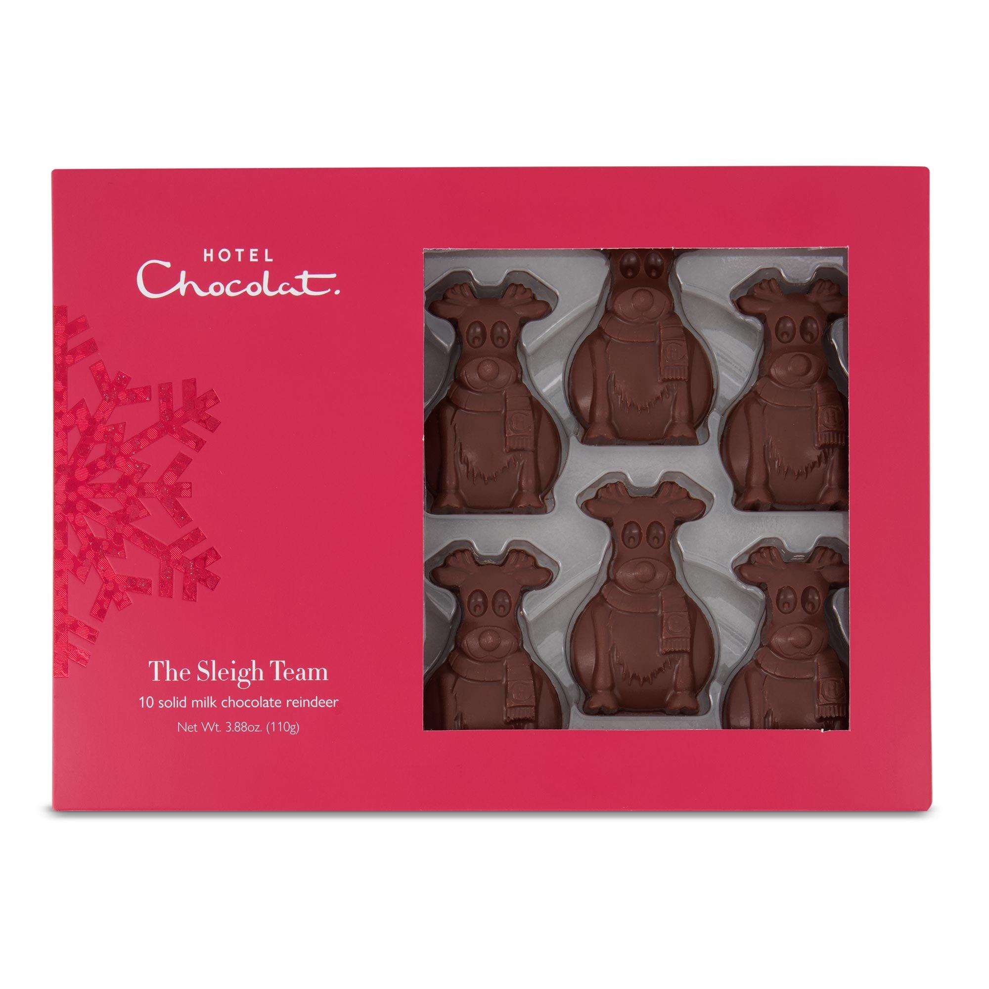 Milk Chocolate Reindeer Sleigh Team