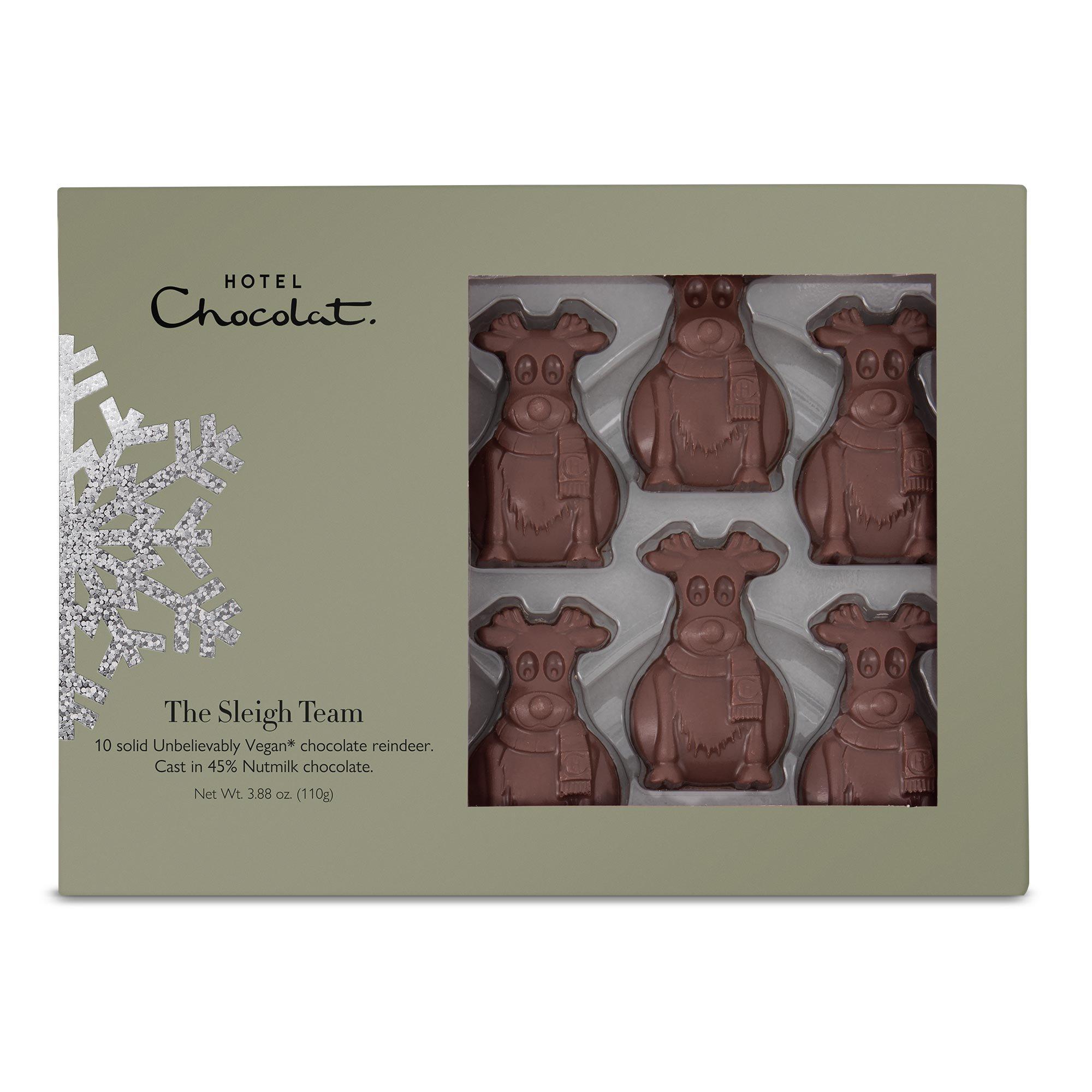 Unbelievably Vegan* Chocolate Reindeer Sleigh Team