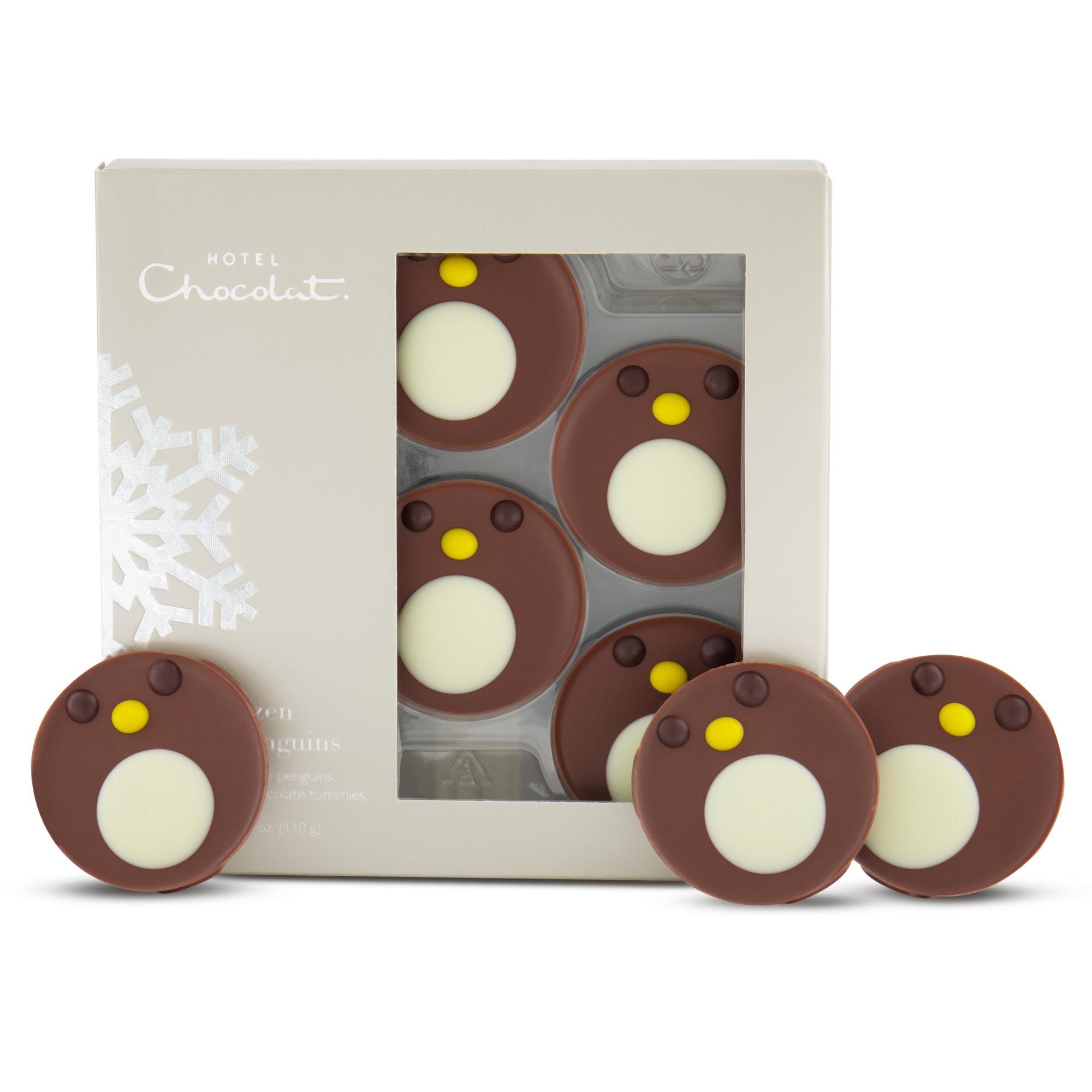 A Dozen Portly Chocolate Penguins