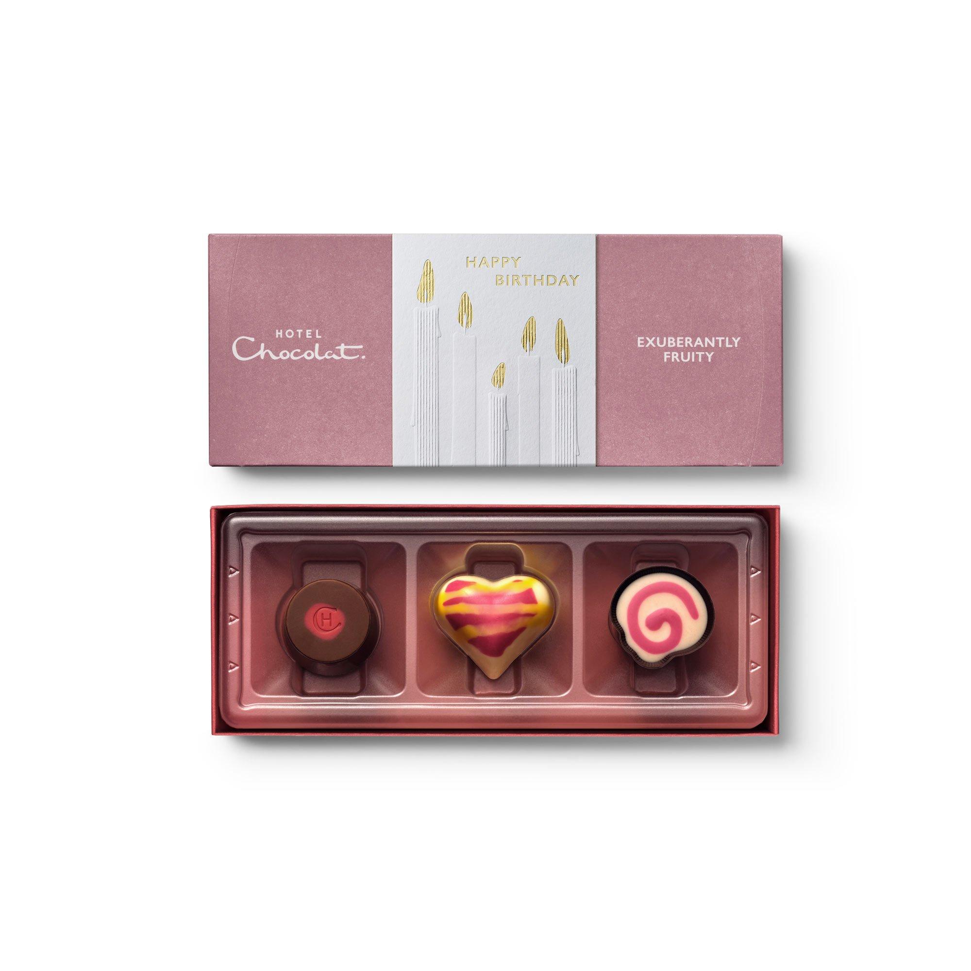 Happy Birthday Exuberantly Fruity Chocolate Box 3-Piece