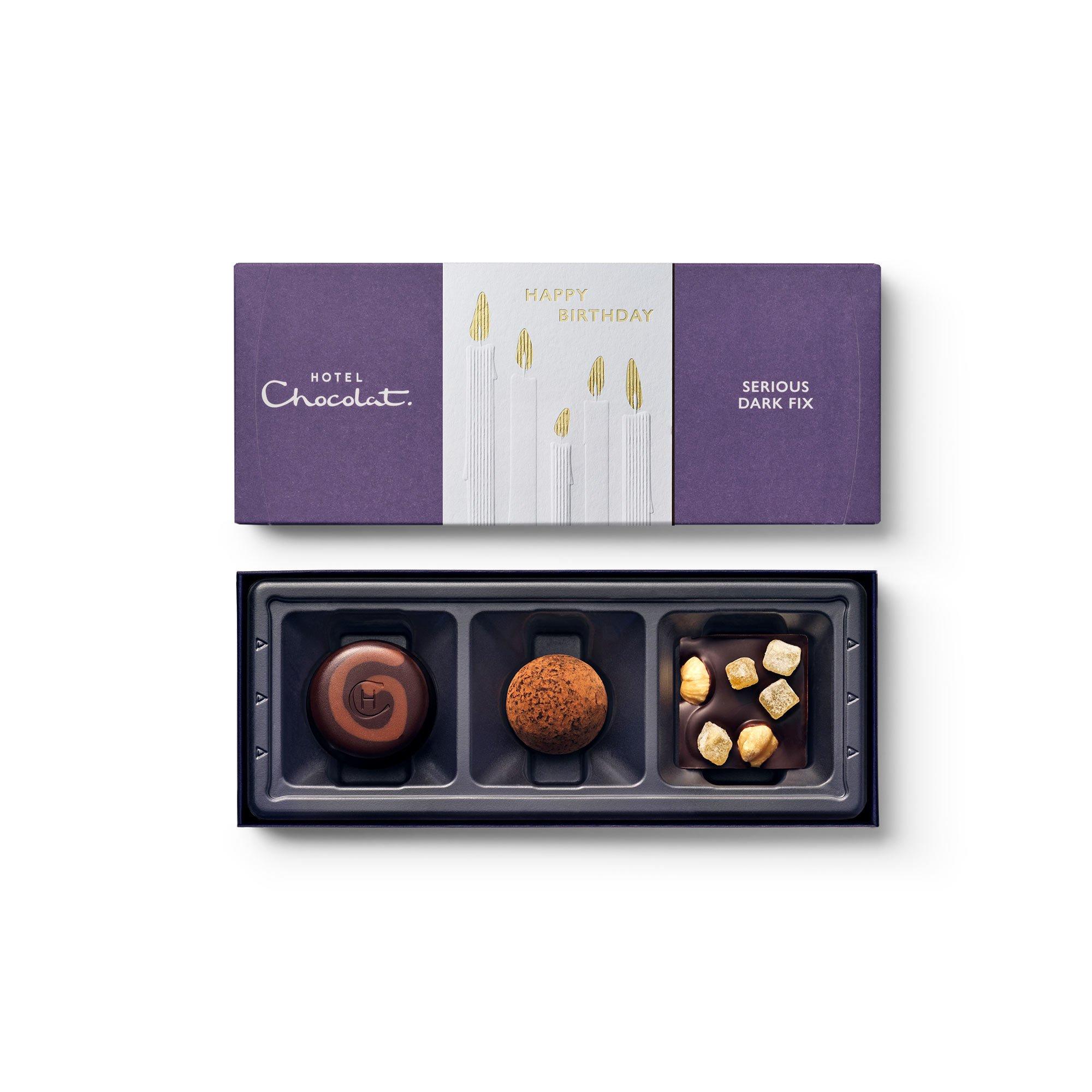 Happy Birthday Serious Dark Fix Chocolate Box 3-Piece