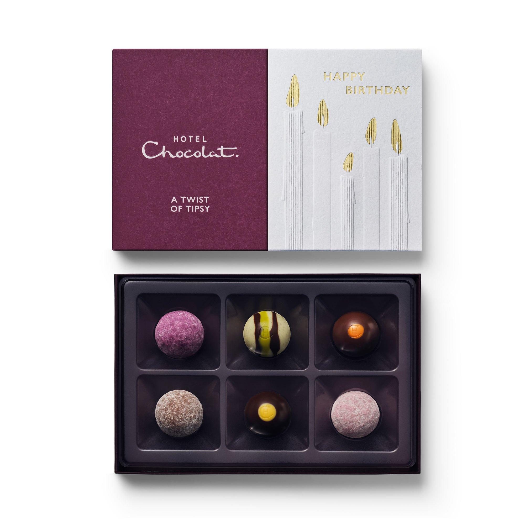 Happy Birthday A Twist of Tipsy Chocolate Box 6-Piece