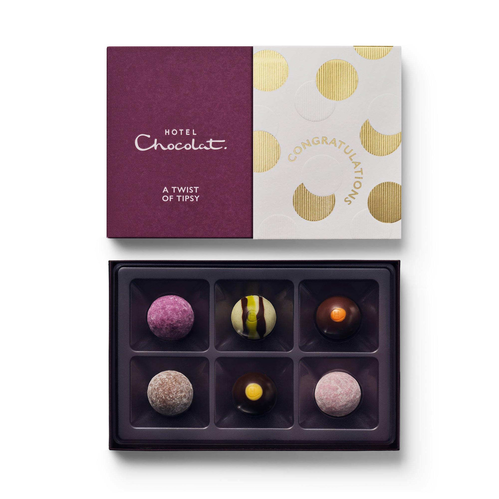 Congratulations A Twist of Tipsy Chocolate Box 6-Piece