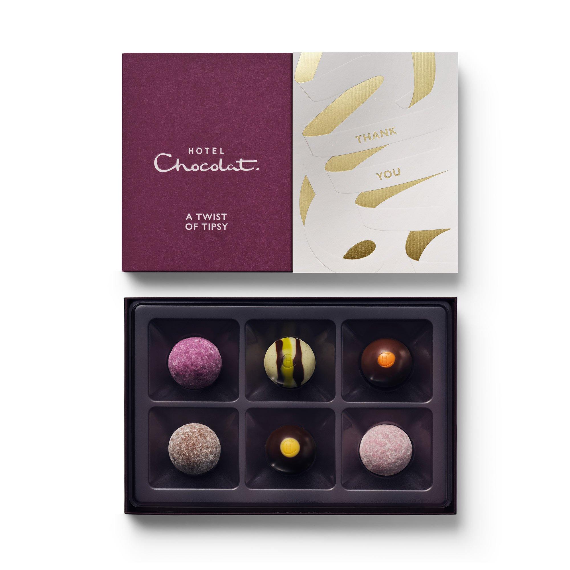 Thank You A Twist of Tipsy Chocolate Box 6-Piece