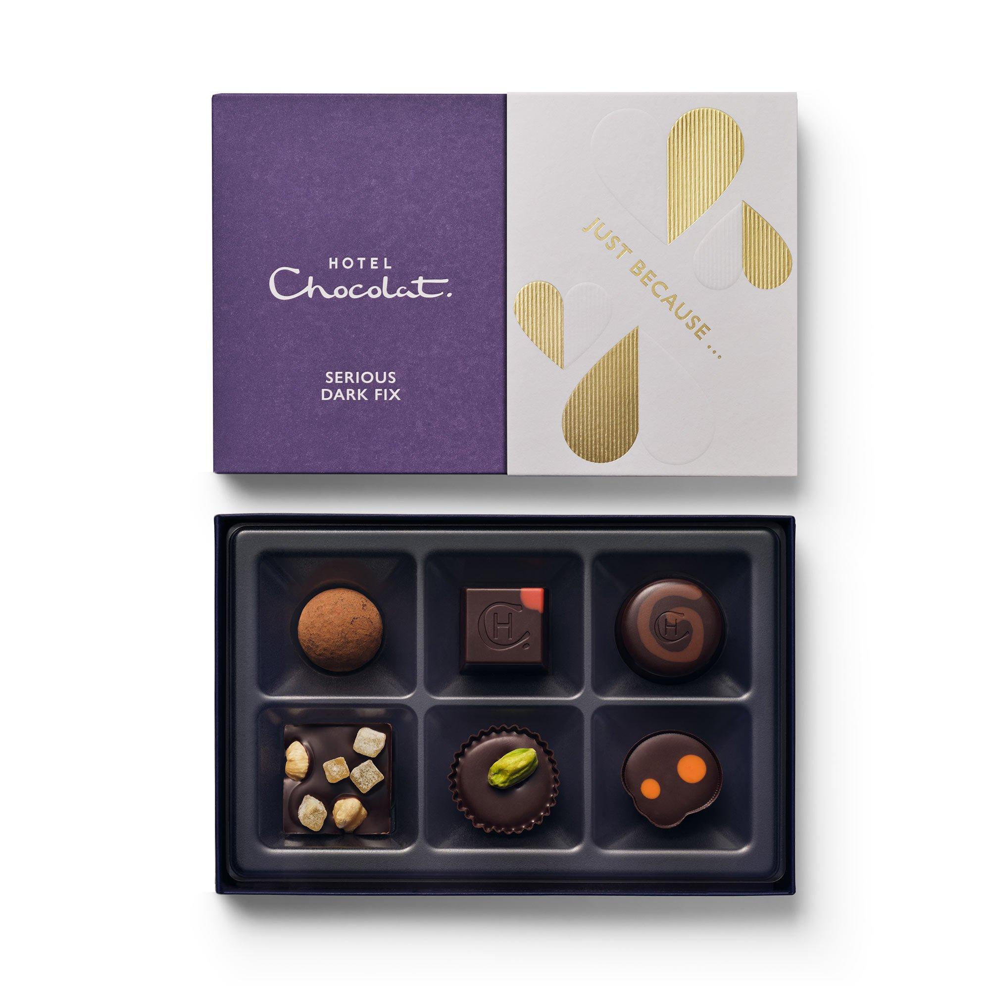 Just Because Serious Dark Fix Chocolate Box 6-Piece