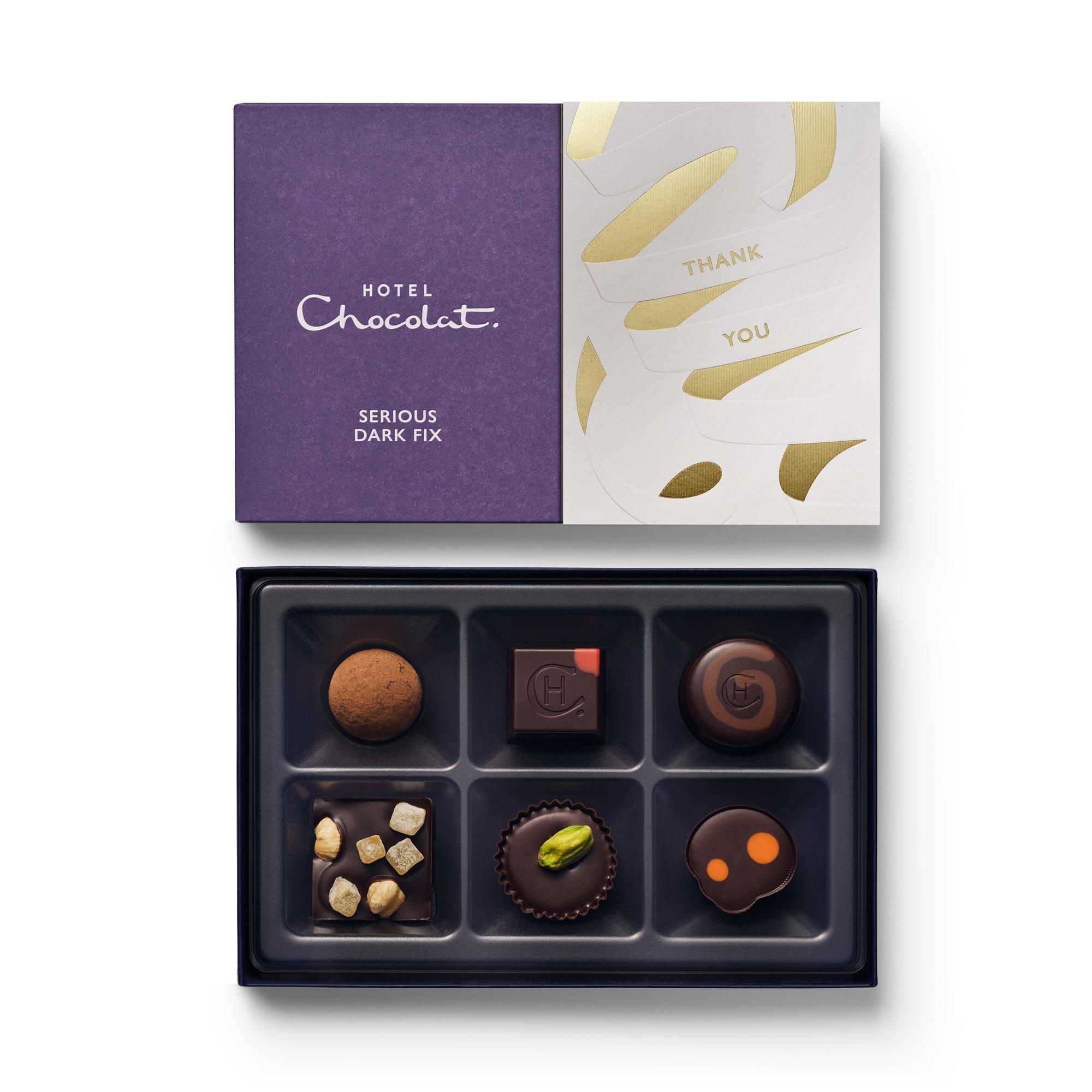 Thank You Serious Dark Fix Chocolate Box 6-Piece