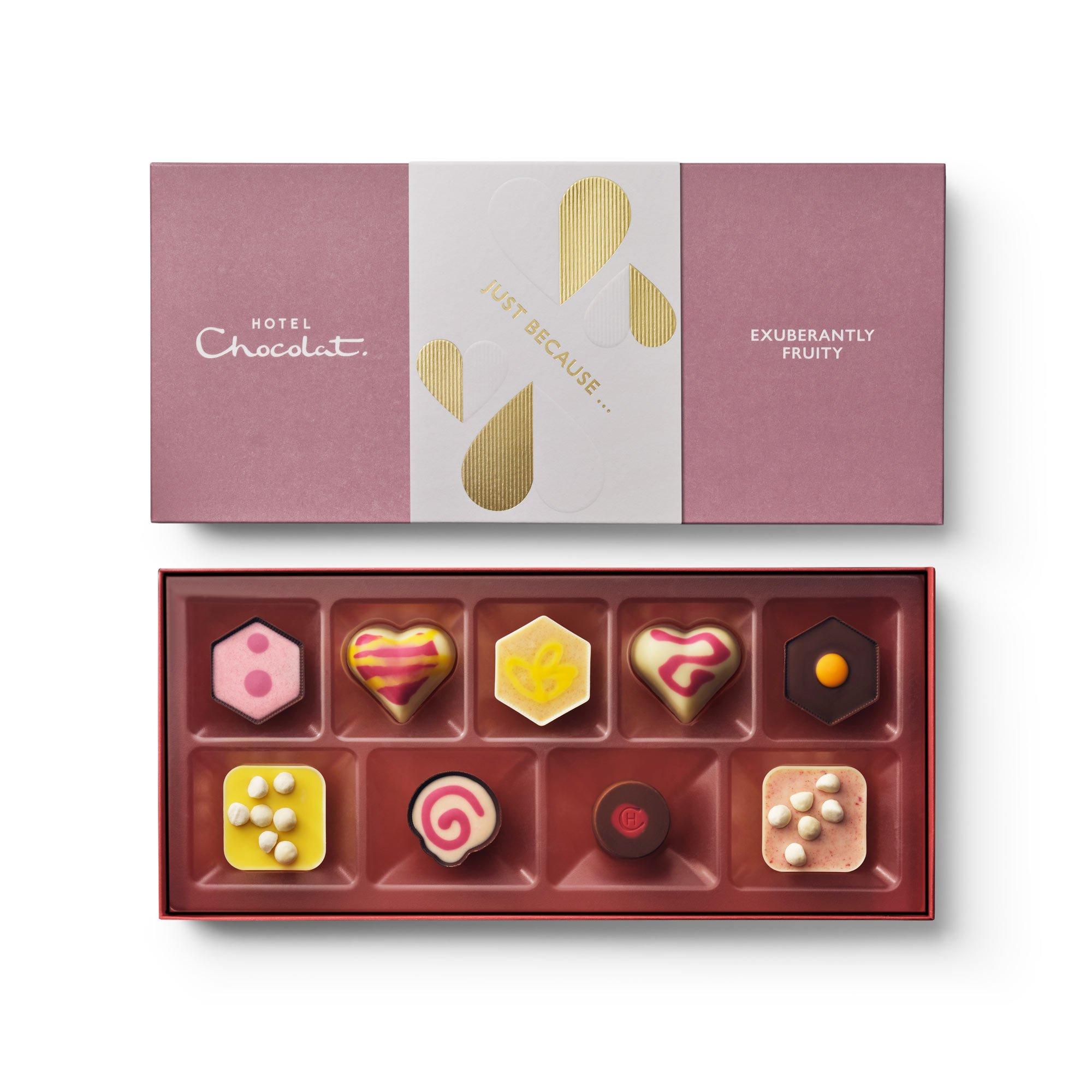 Just Because Exuberantly Fruity Chocolate Box 9-Piece