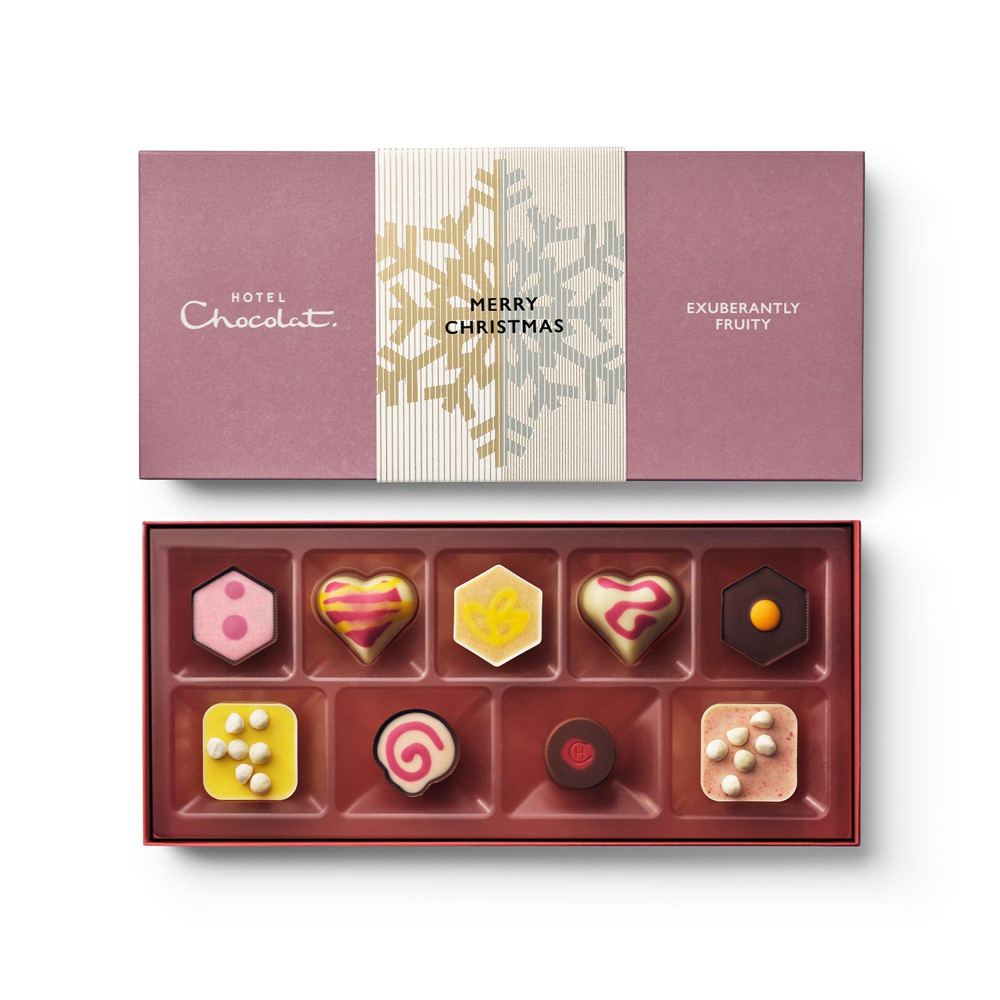 Christmas Exuberantly Fruity Chocolate Box 9-Piece