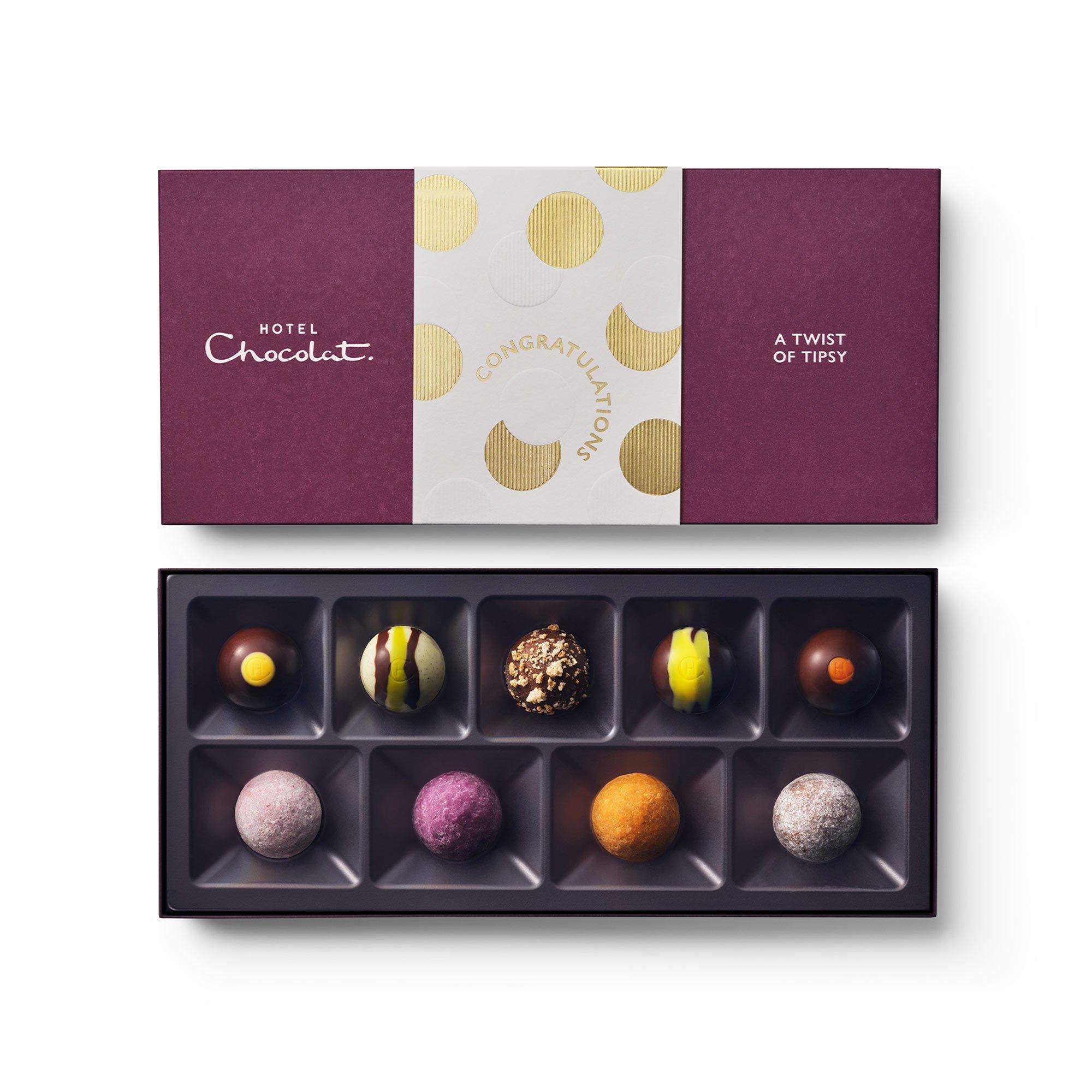 Congratulations A Twist of Tipsy Chocolate Box 9-Piece