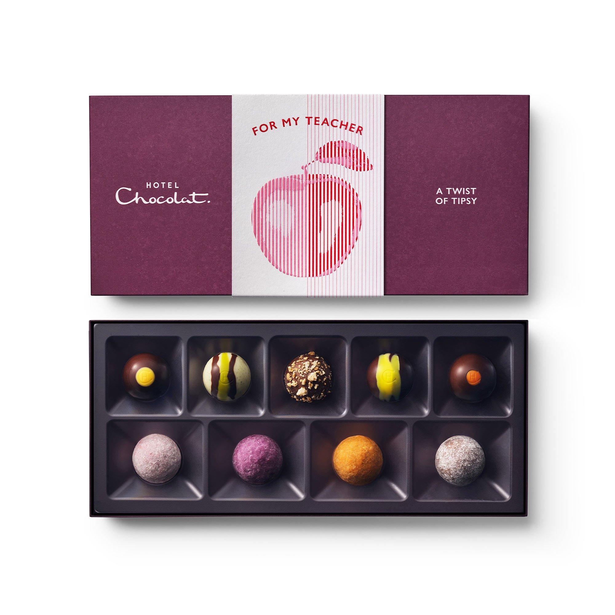 9-Piece Teacher's Gift A Twist of Tipsy Chocolate Box