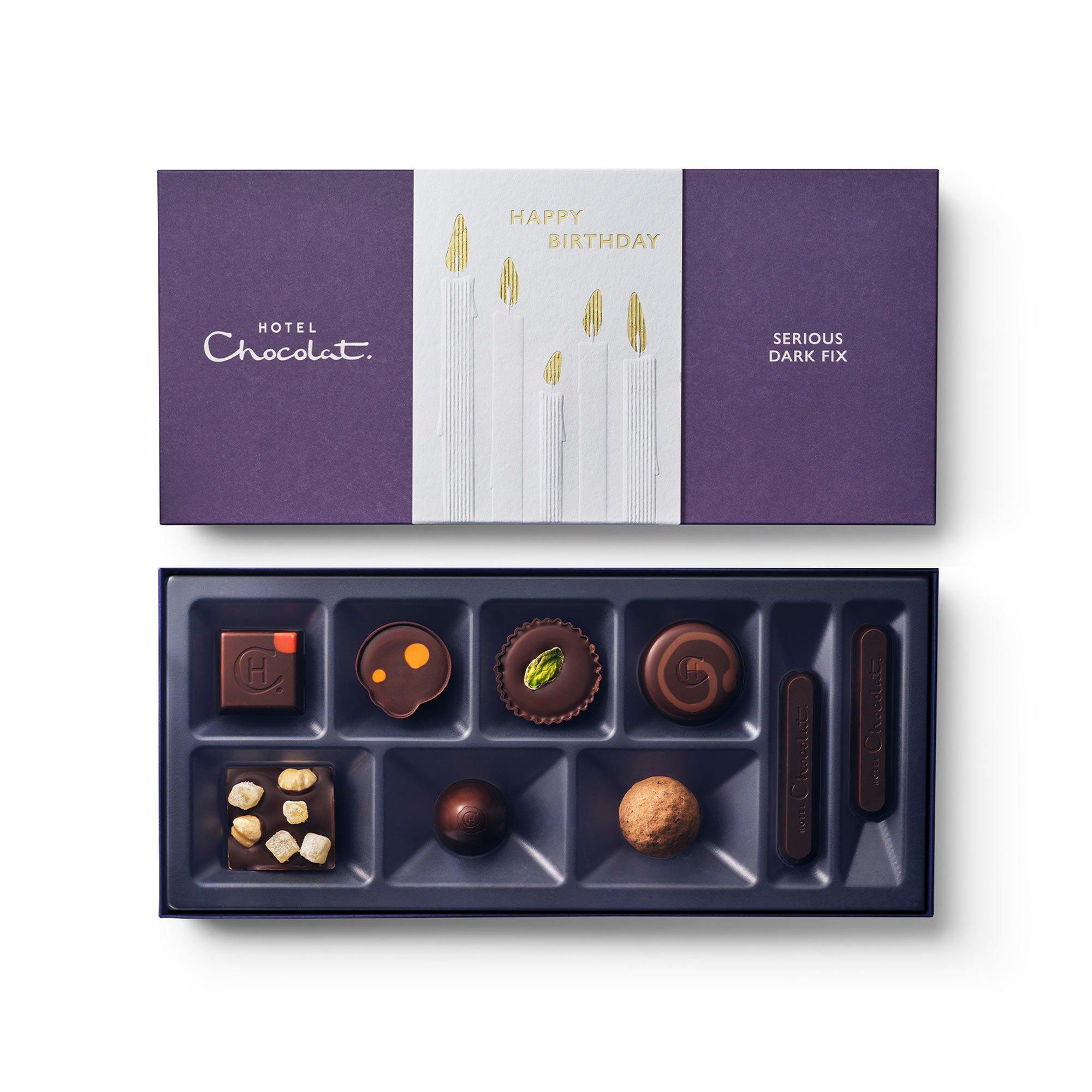 Happy Birthday Serious Dark Fix Chocolate Box 9-Piece