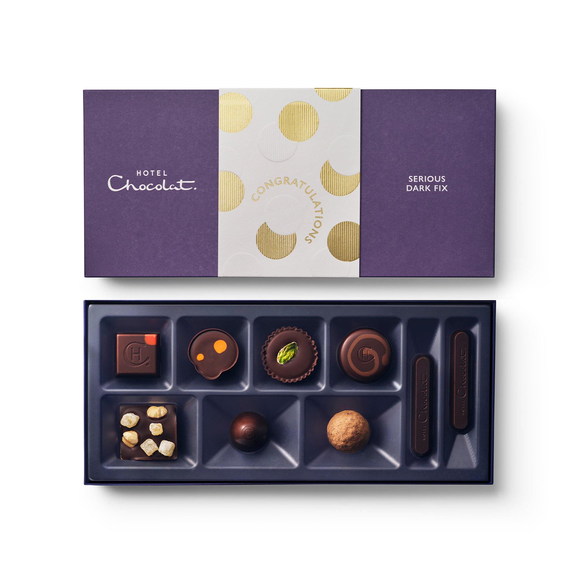 Congratulations Serious Dark Fix Chocolate Box 9-Piece