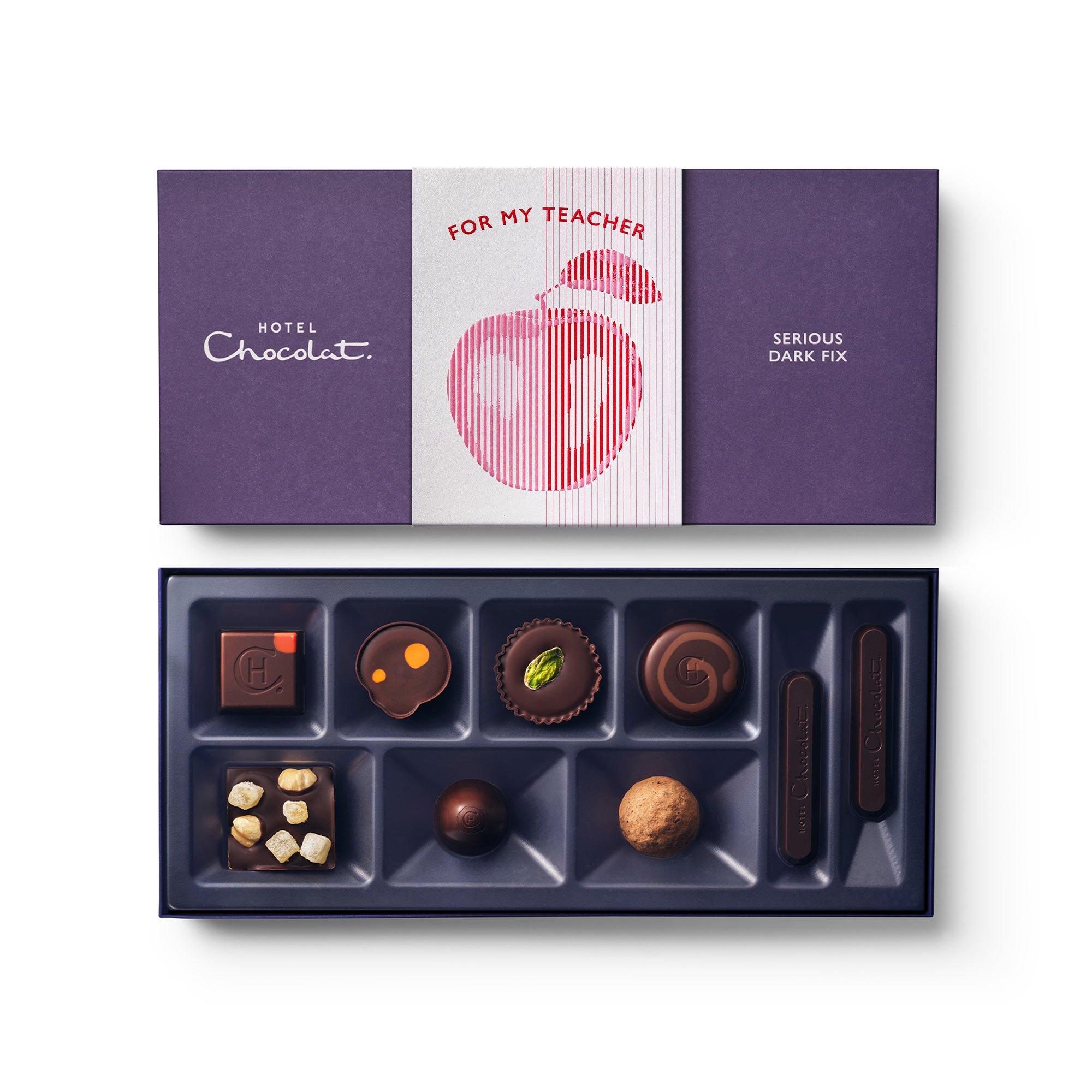 9-Piece Teacher's Gift Serious Dark Fix Chocolate Box