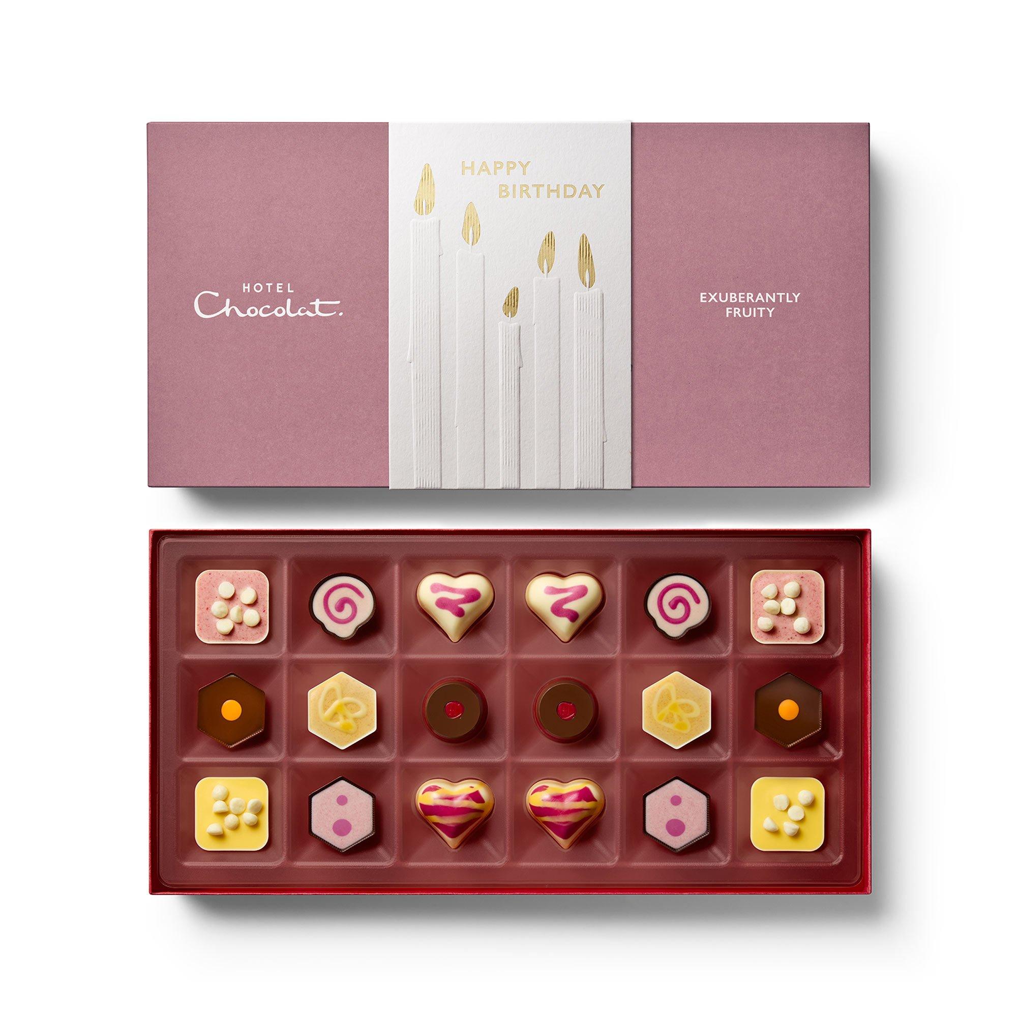 Happy Birthday Exuberantly Fruity Chocolate Box 18-Piece