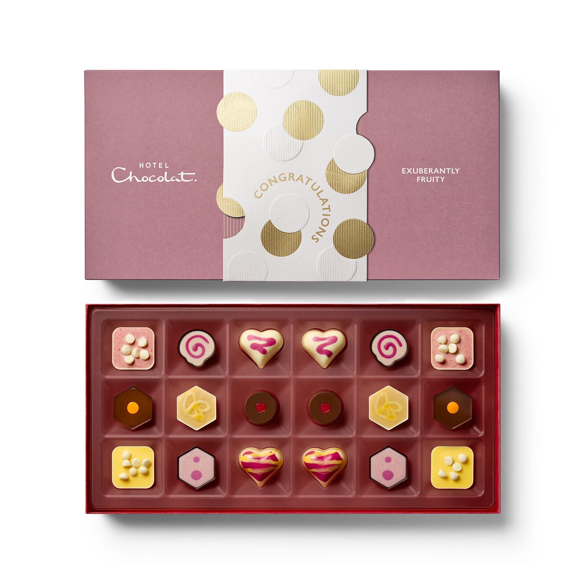 Congratulations Exuberantly Fruity Chocolate Box 18-Piece