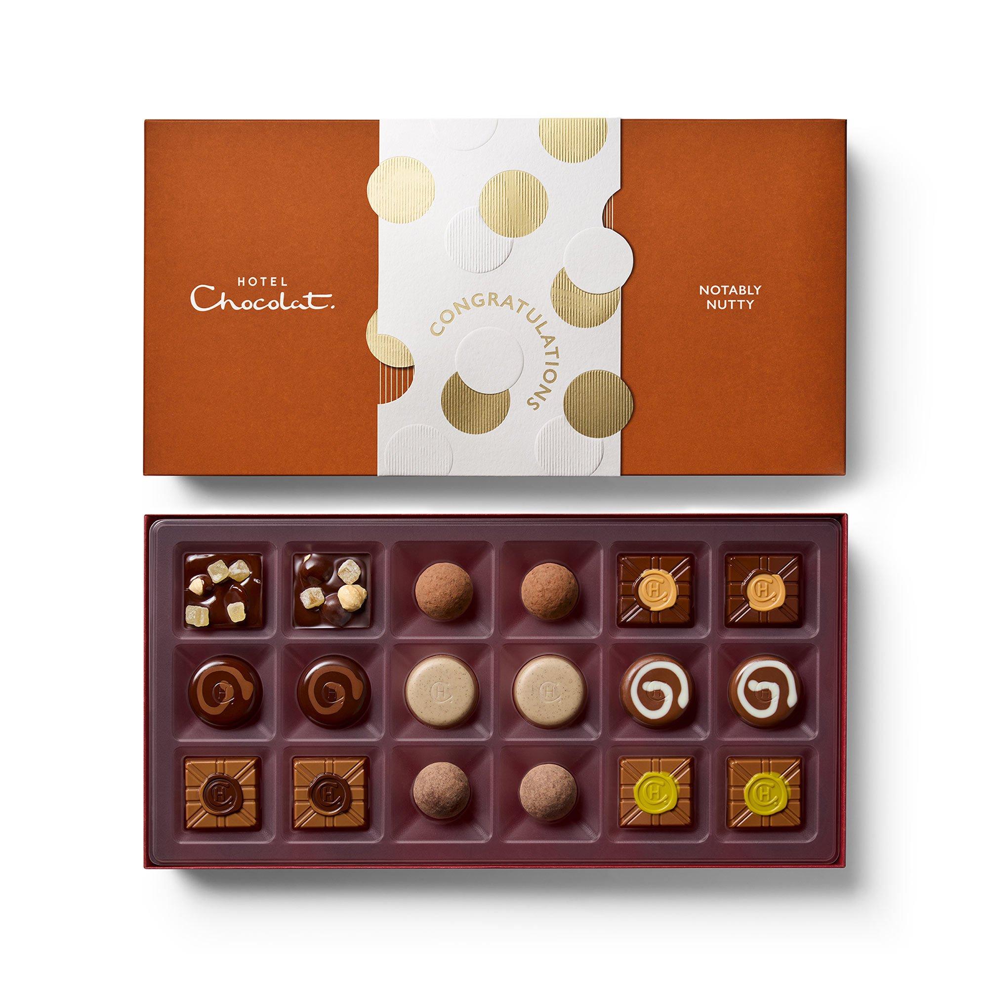 Congratulations Notably Nutty Chocolate Box 18-Piece
