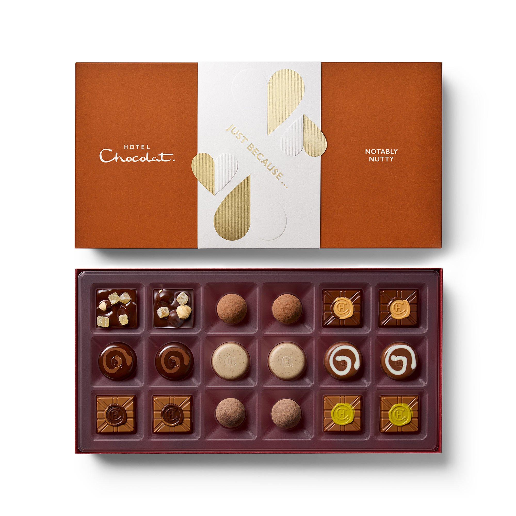 Just Because Notably Nutty Chocolate Box 18-Piece