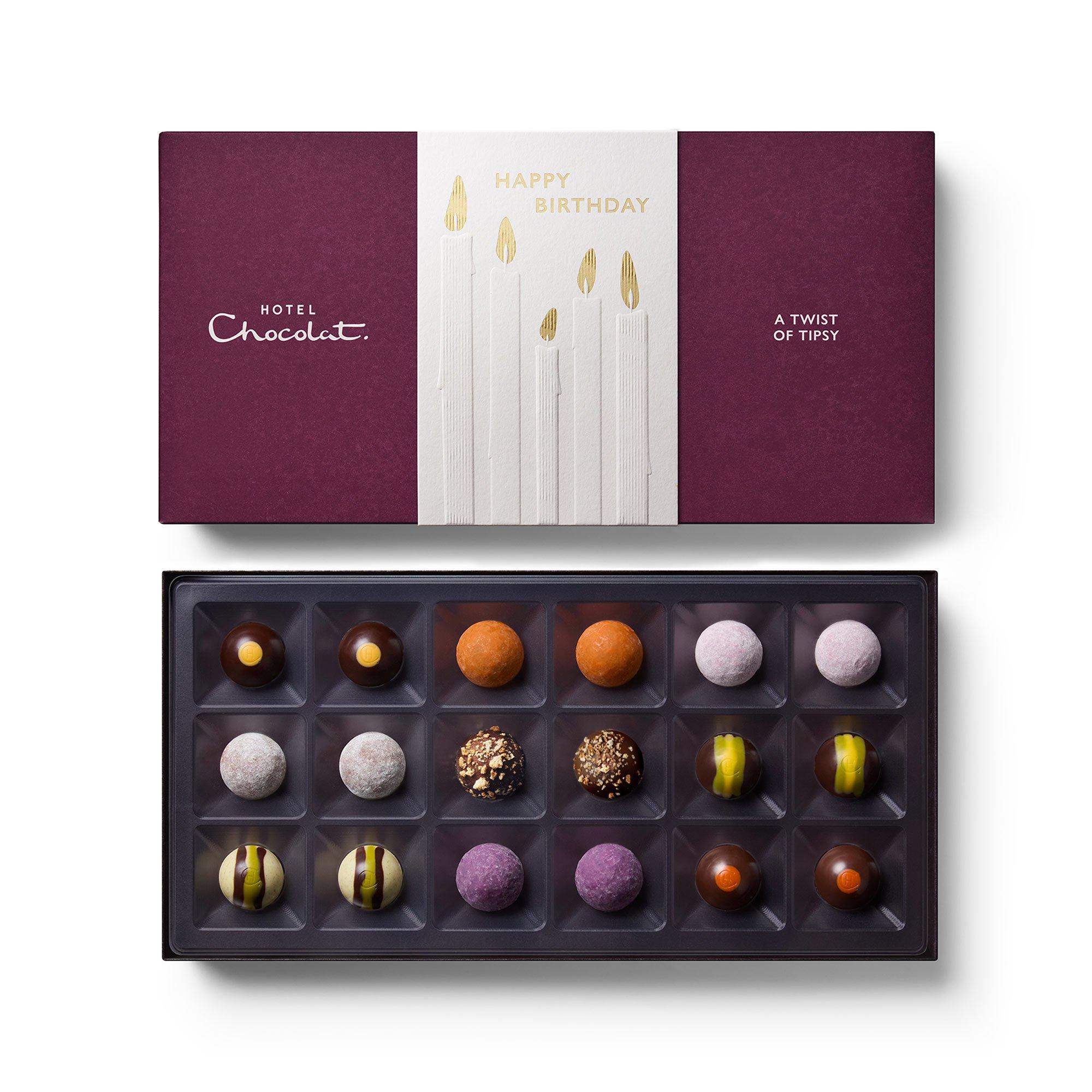 Happy Birthday A Twist of Tipsy Chocolate Box 18-Piece