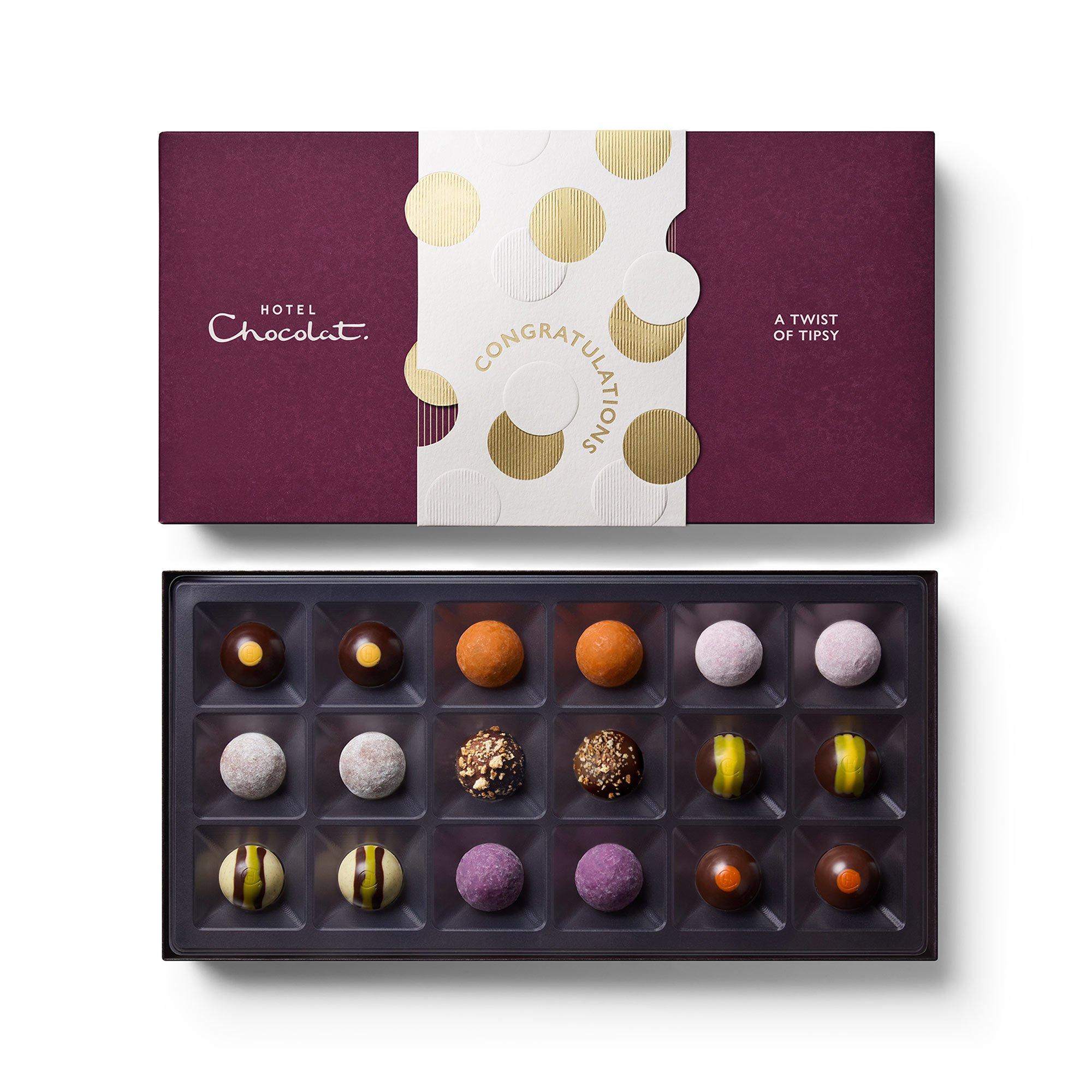 Congratulations A Twist of Tipsy Chocolate Box 18-Piece