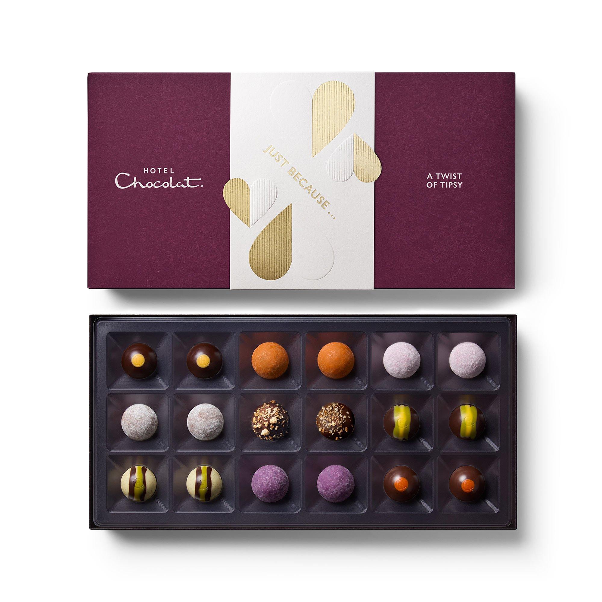 Just Because A Twist of Tipsy Chocolate Box 18-Piece