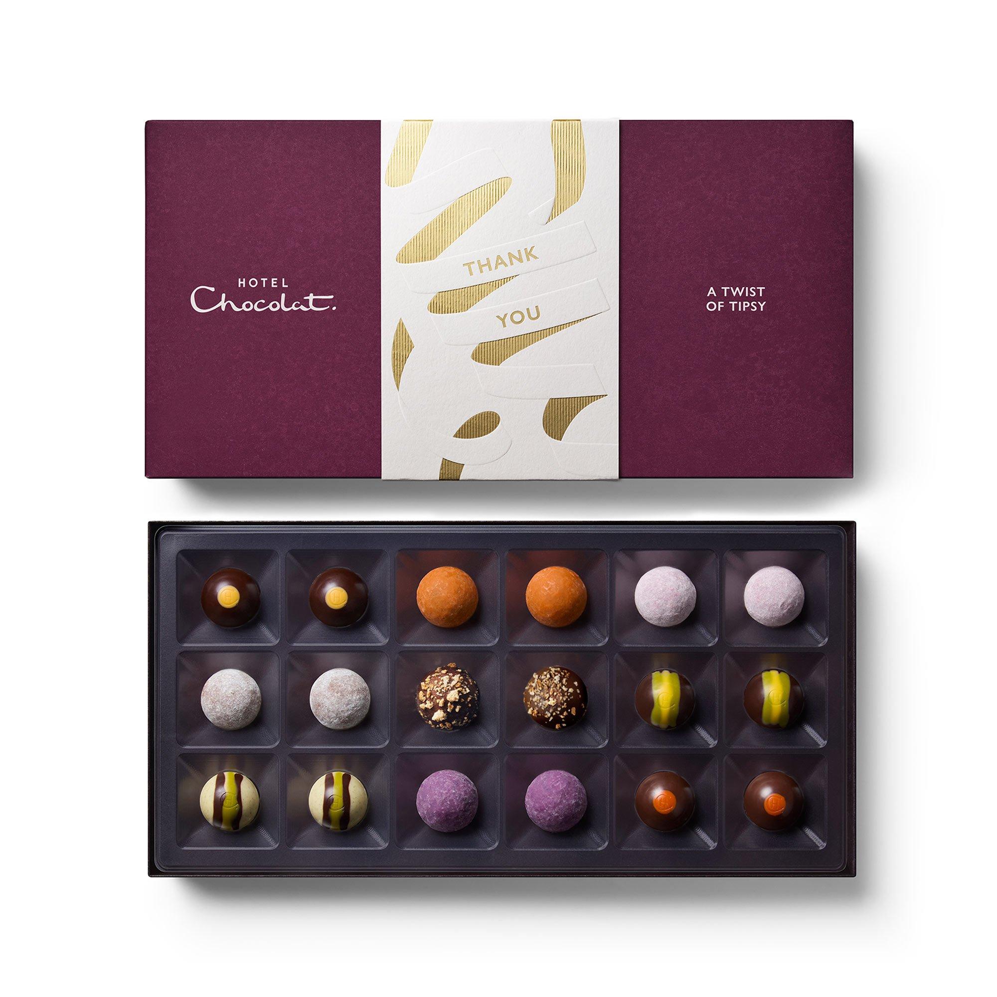 Thank You A Twist of Tipsy Chocolate Box 18-Piece