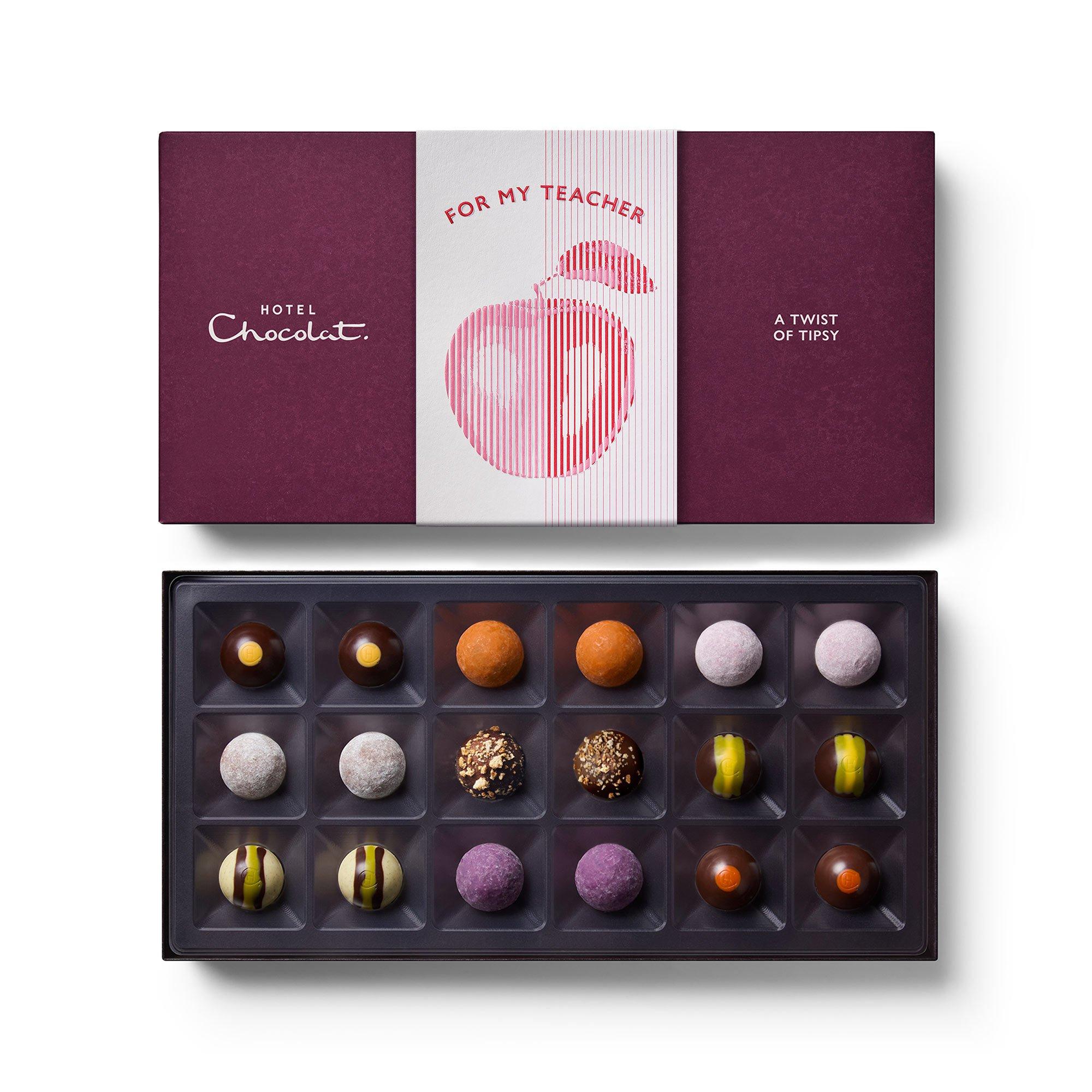 18-Piece Teacher's Gift A Twist of Tipsy Chocolate Box