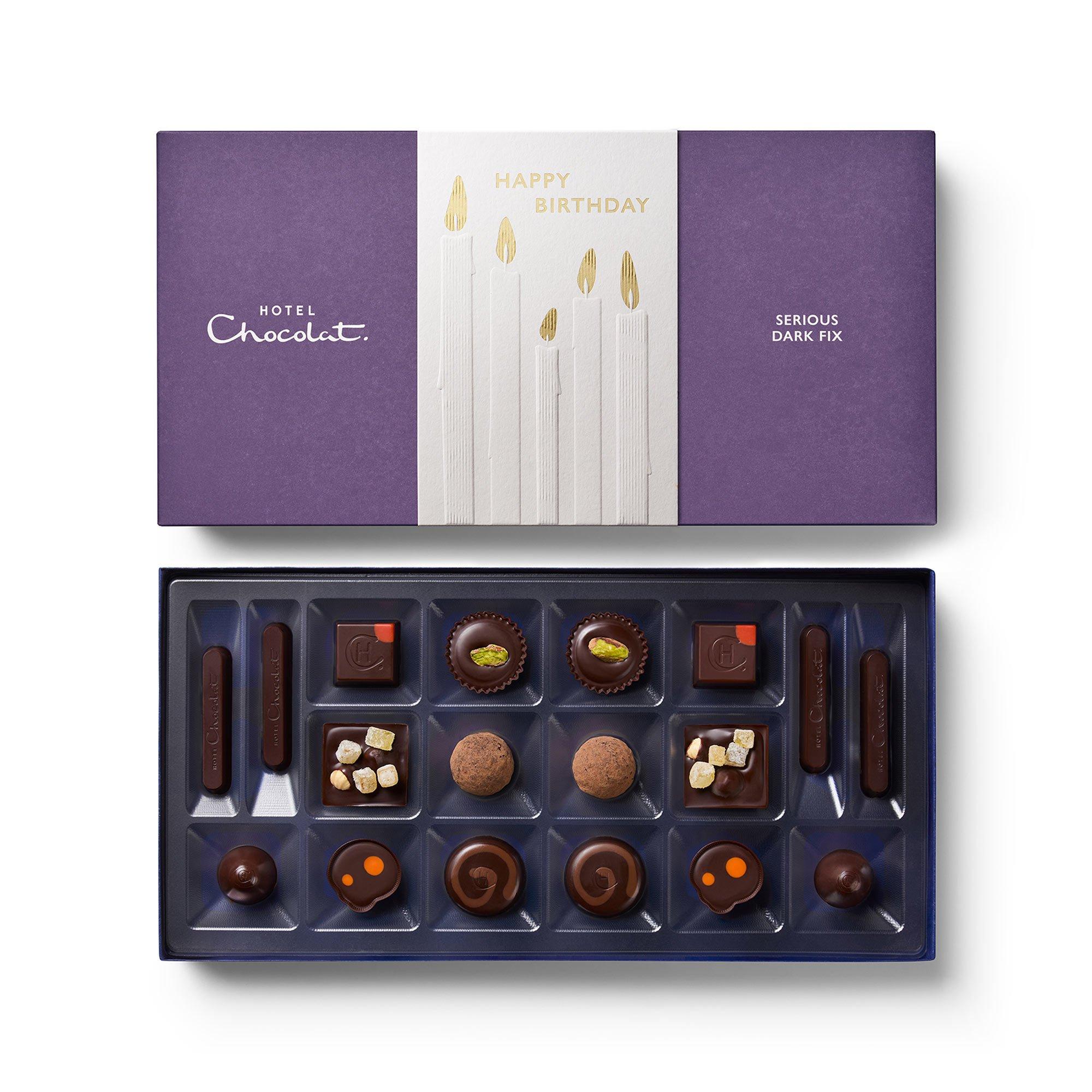 Happy Birthday Serious Dark Fix Chocolate Box 18-Piece