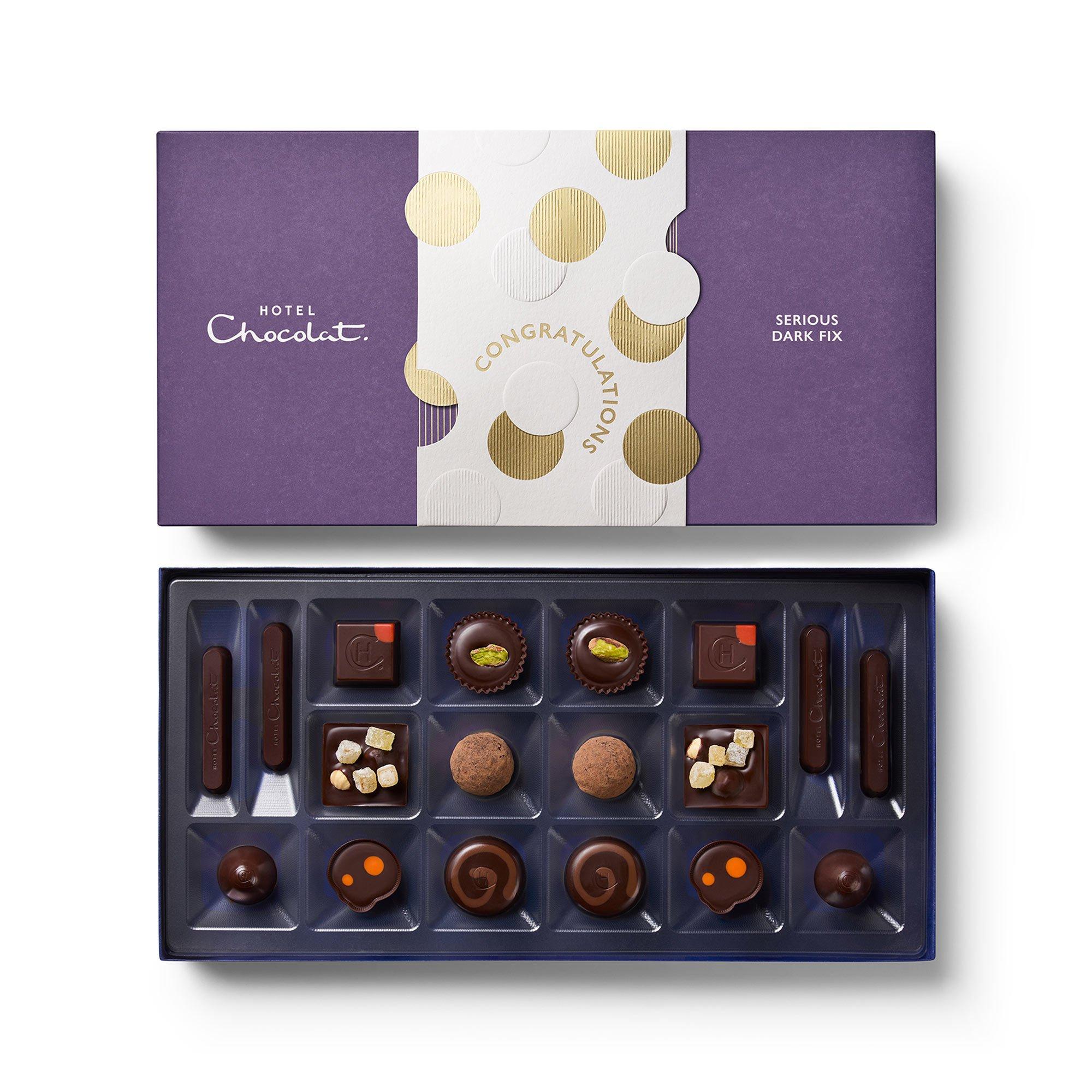 Congratulations Serious Dark Fix Chocolate Box 18-Piece