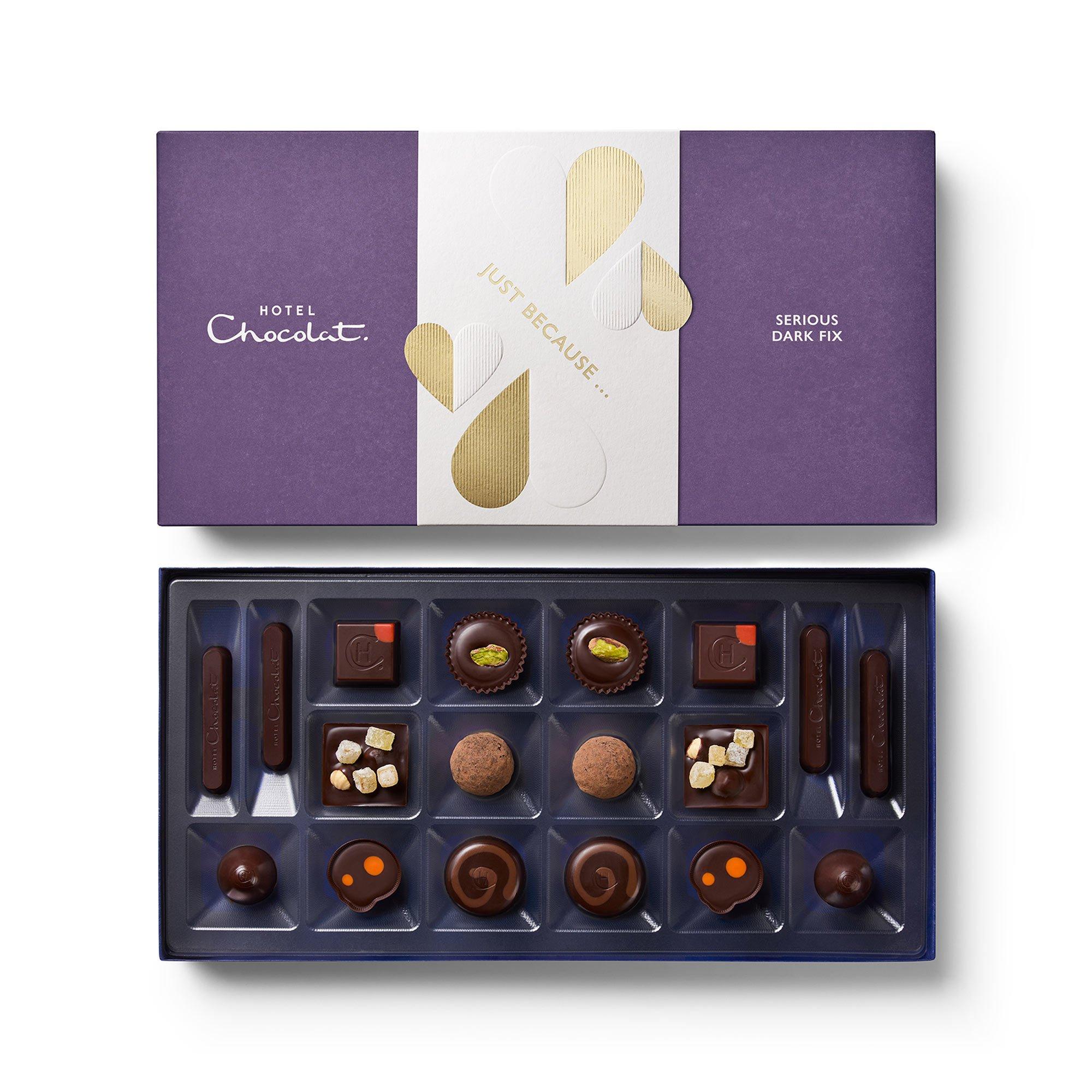 Just Because Serious Dark Fix Chocolate Box 18-Piece