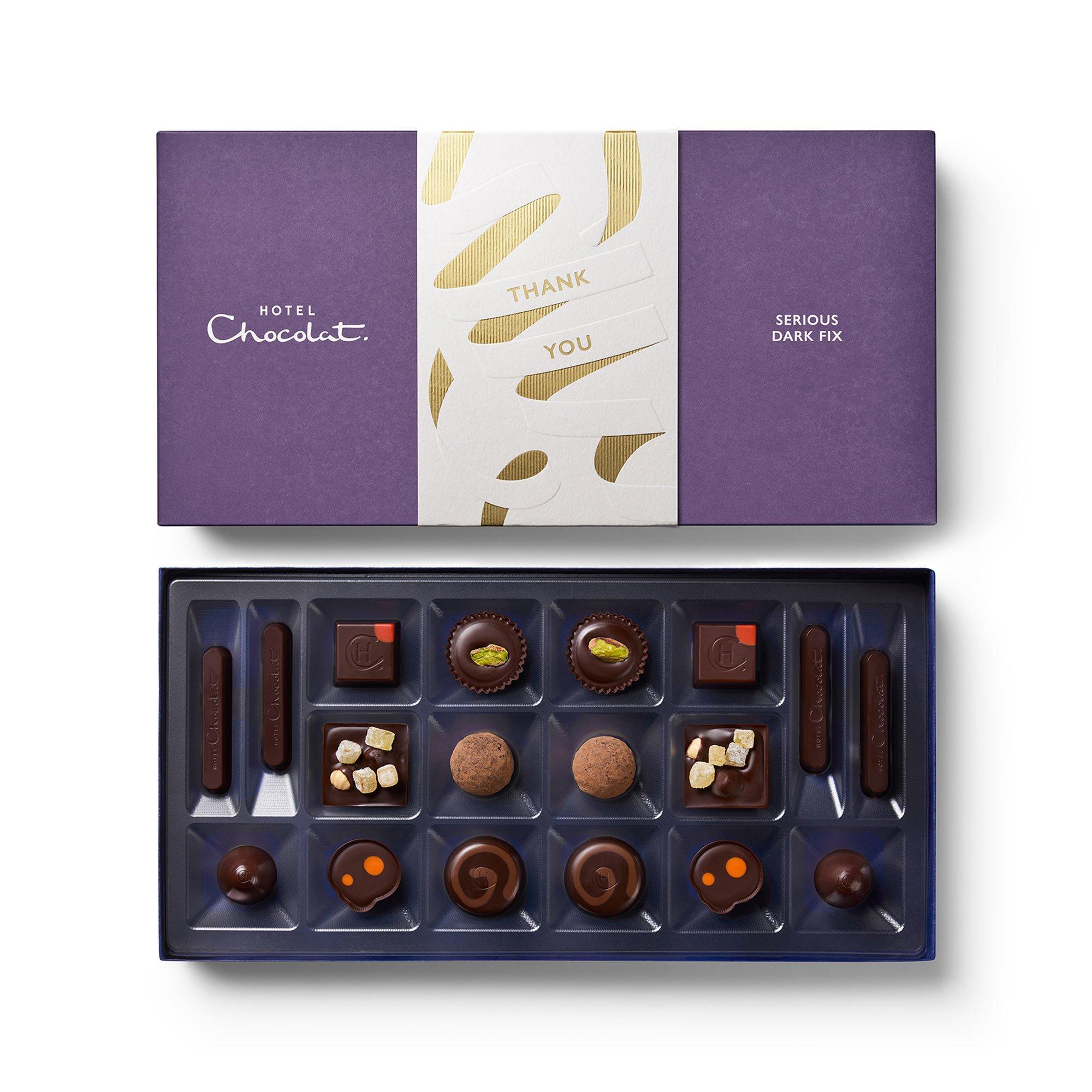 Thank You Serious Dark Fix Chocolate Box 18-Piece