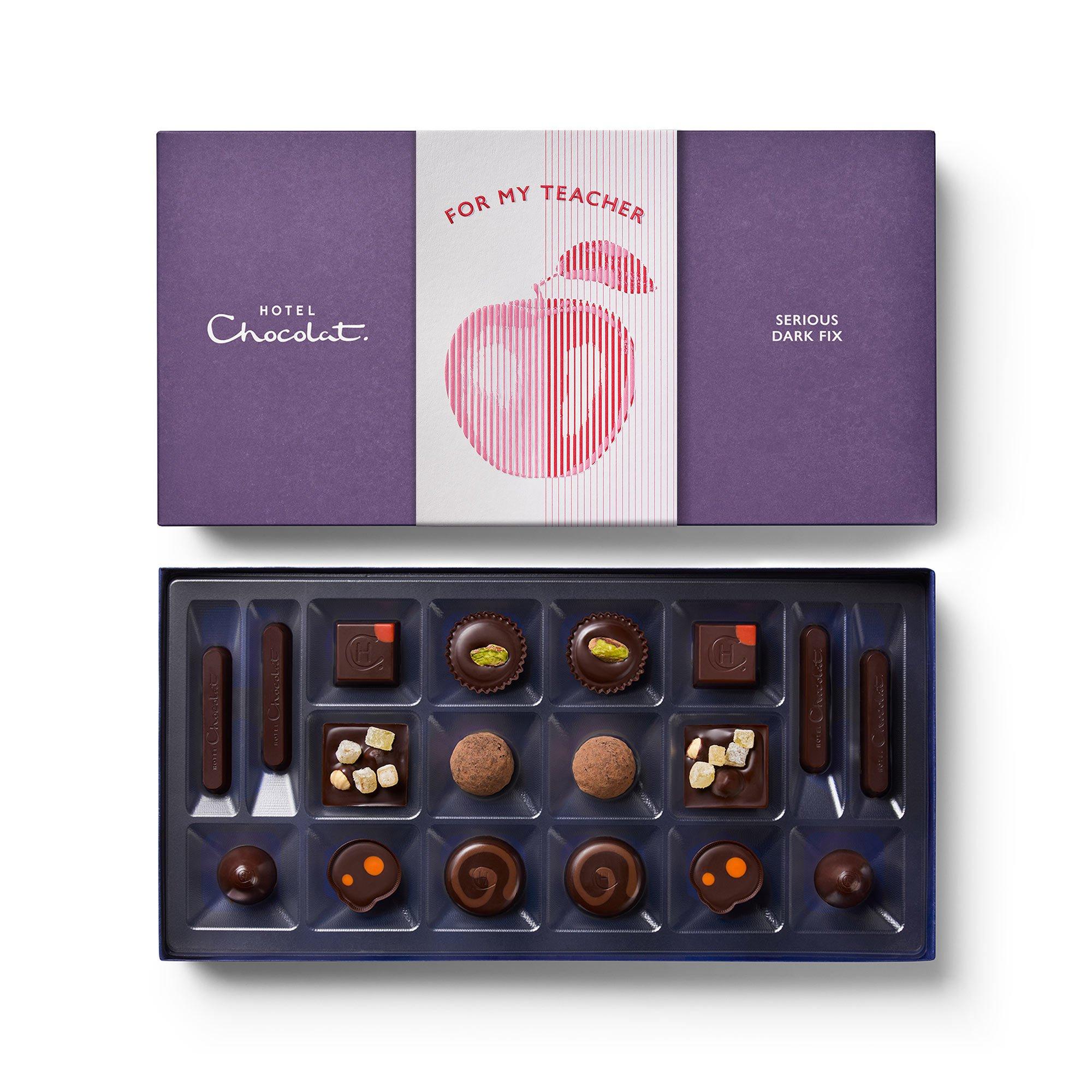 18-Piece Teacher's Gift Serious Dark Fix Chocolate Box