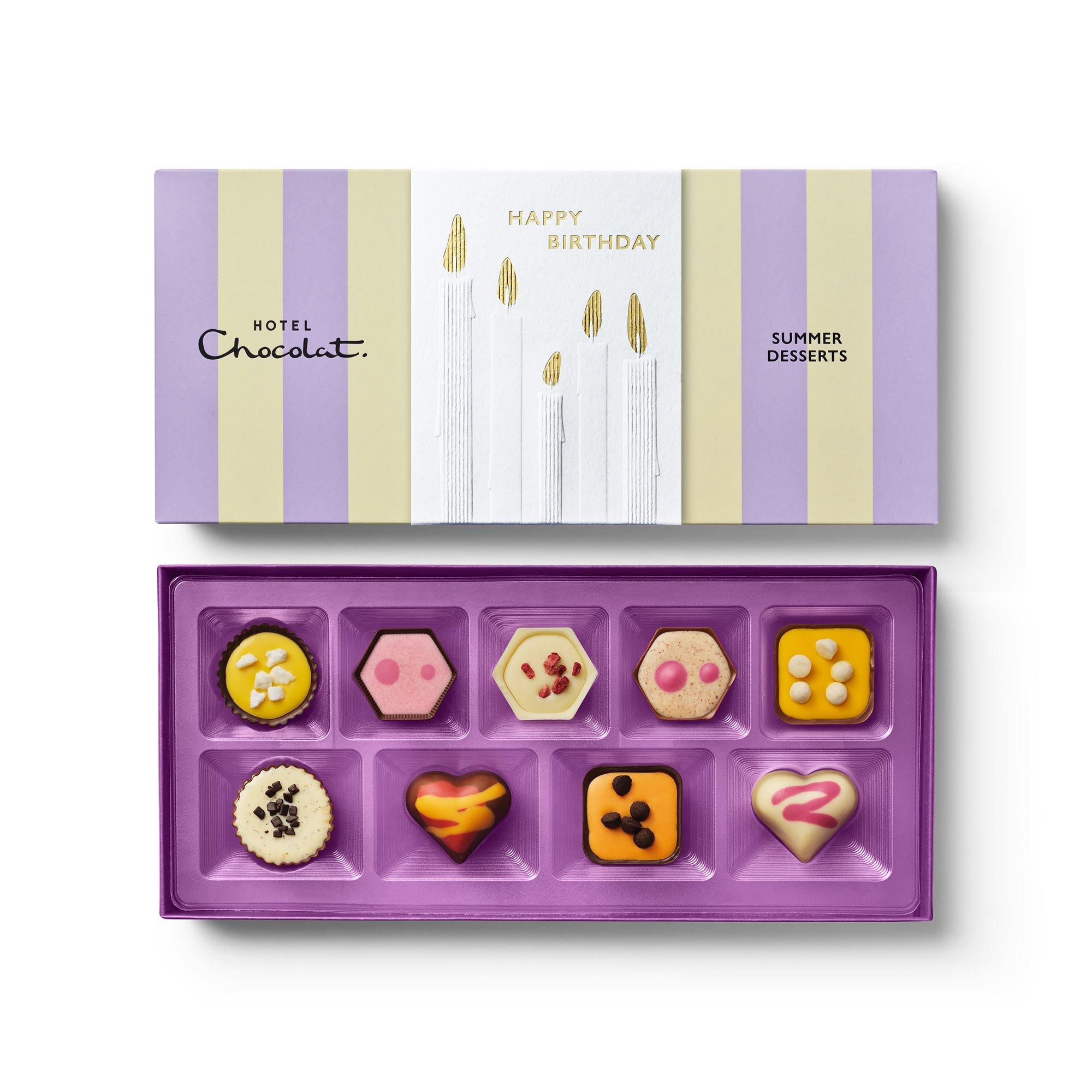Happy Birthday Summer Desserts Chocolate Box 9-Piece 