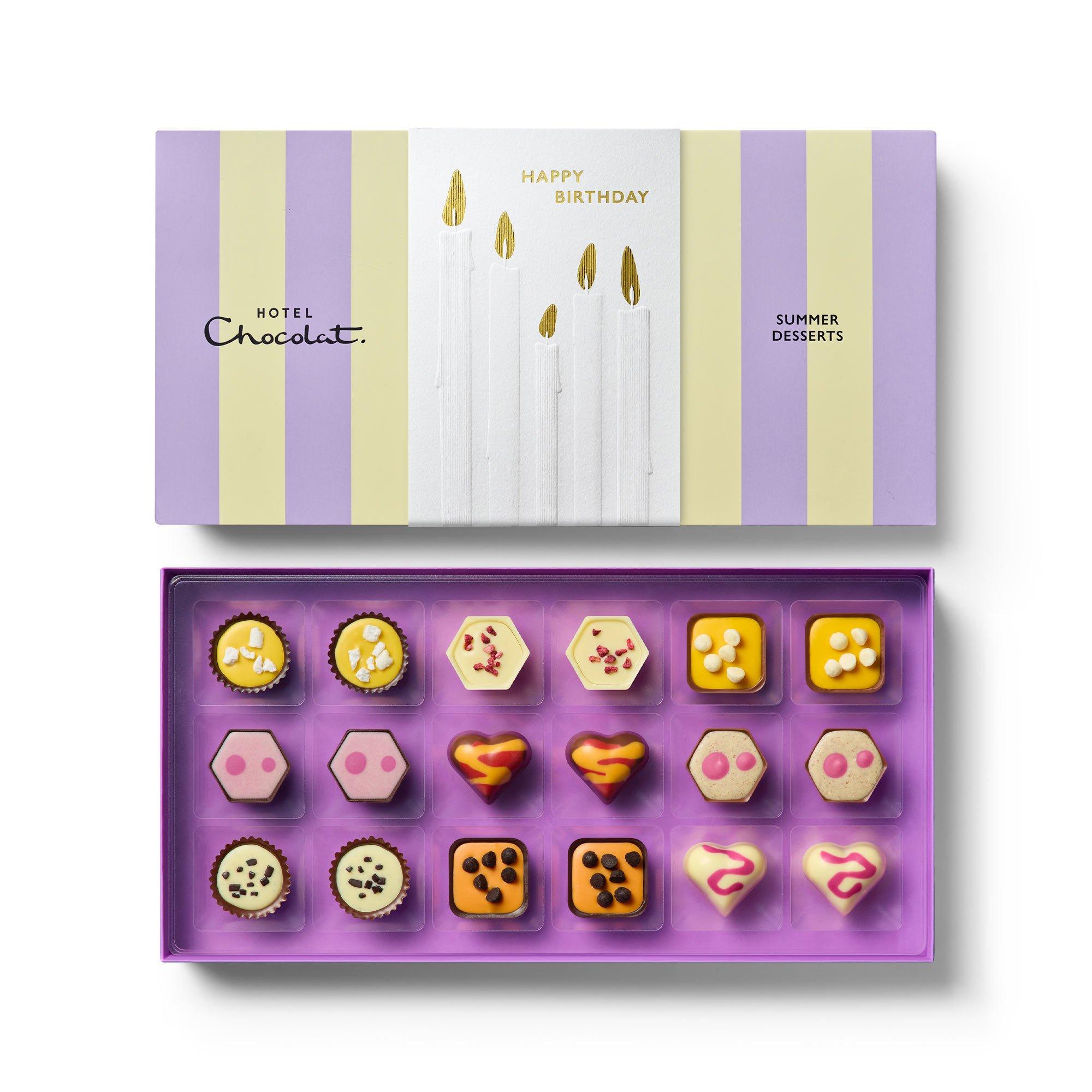 Happy Birthday 18-Piece Summer Desserts Chocolate Box 