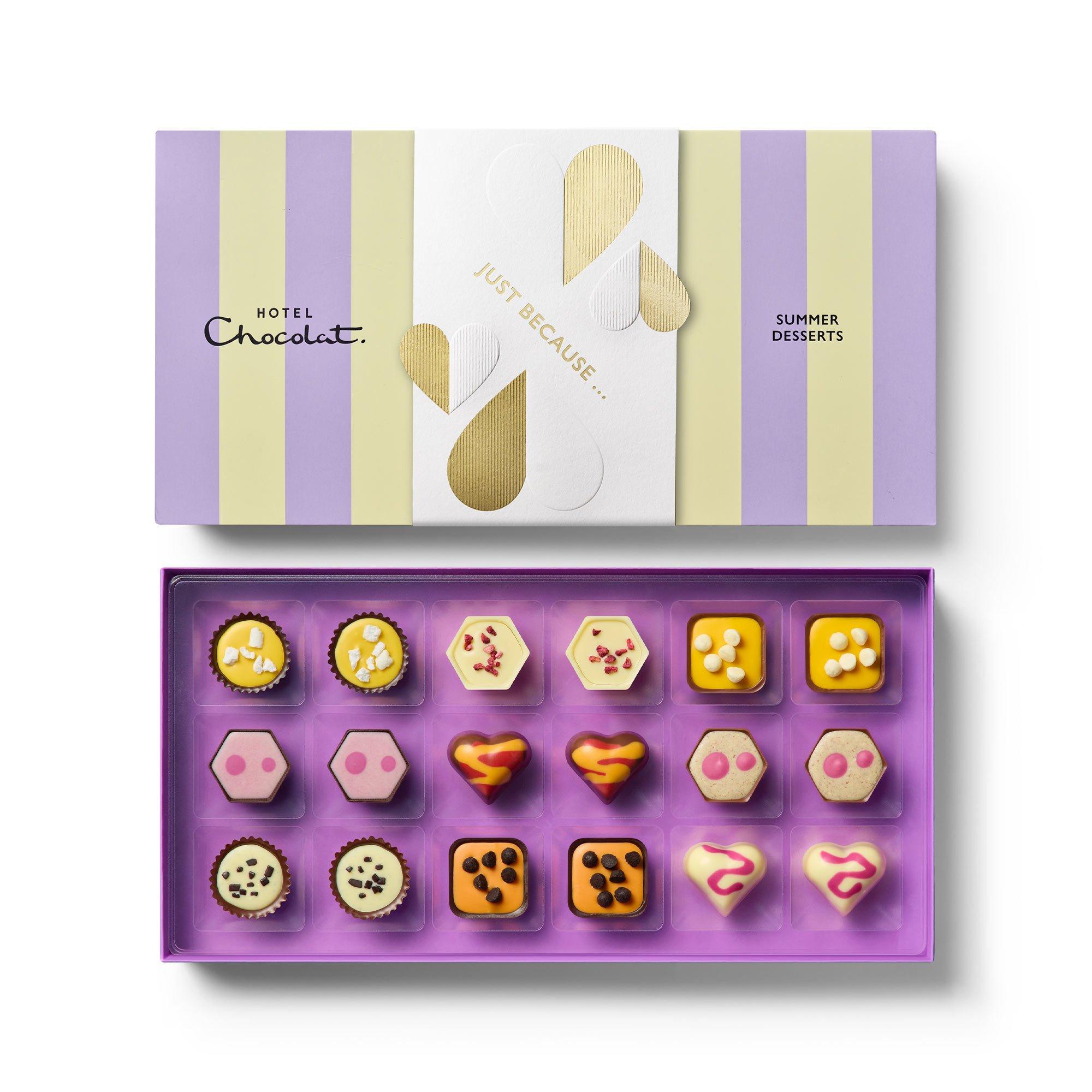 Just Because 18-Piece Summer Desserts Chocolate Box 