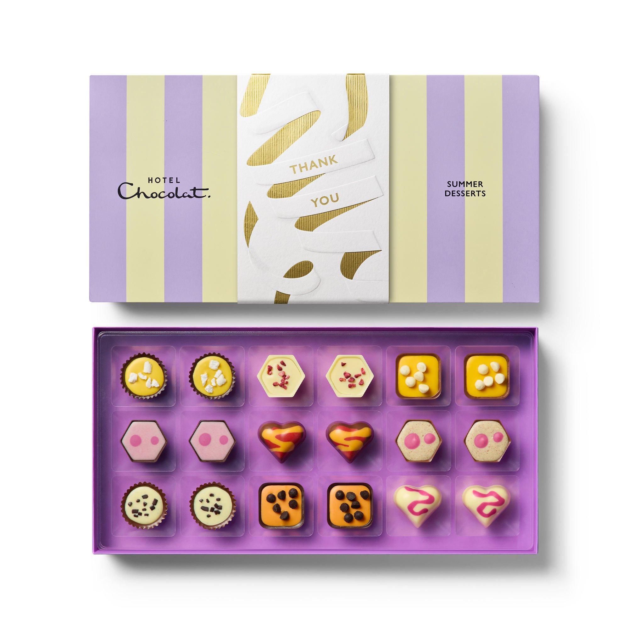 Thank You 18-Piece Summer Desserts Chocolate Box 