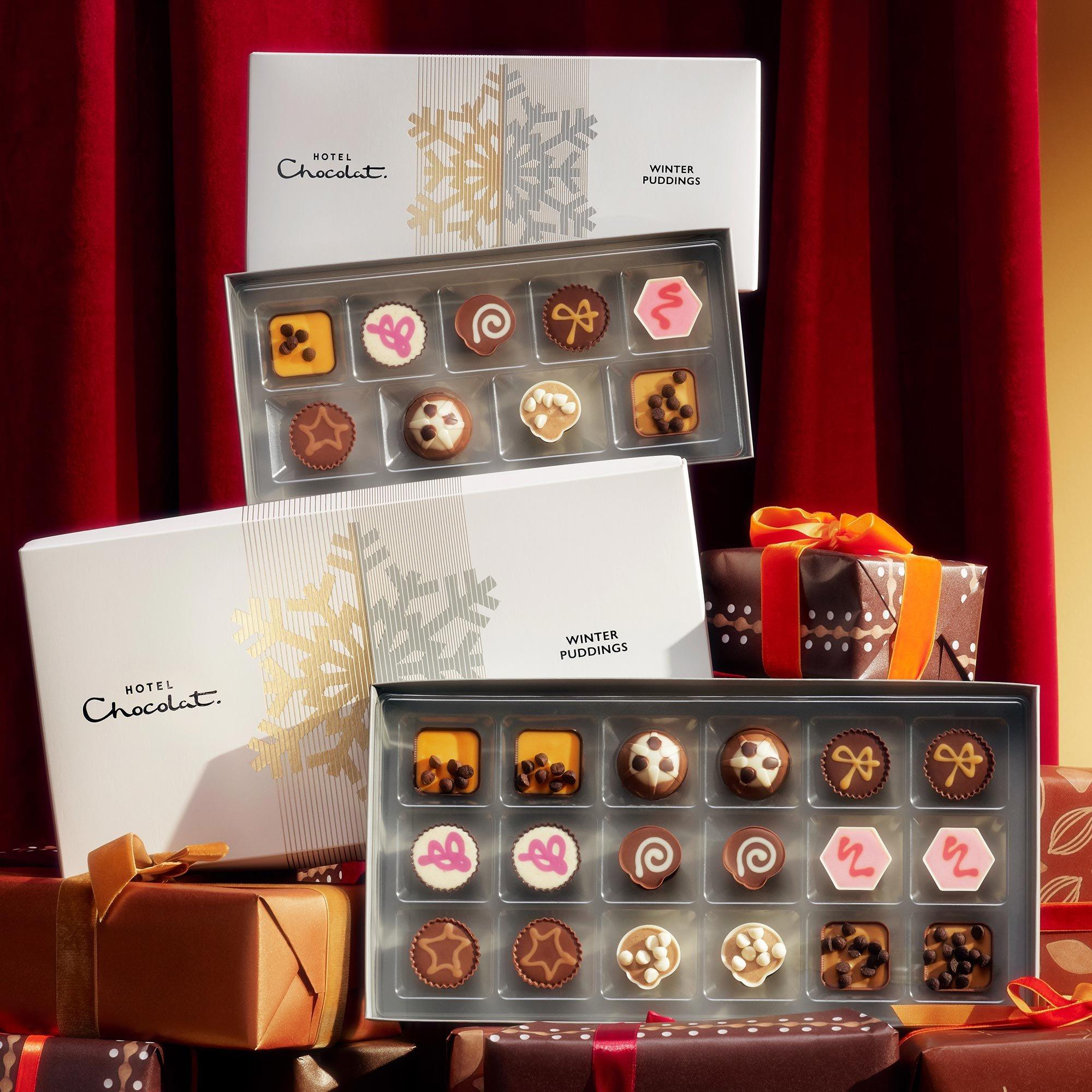 Christmas Winter Puddings Chocolate Box 9-Piece