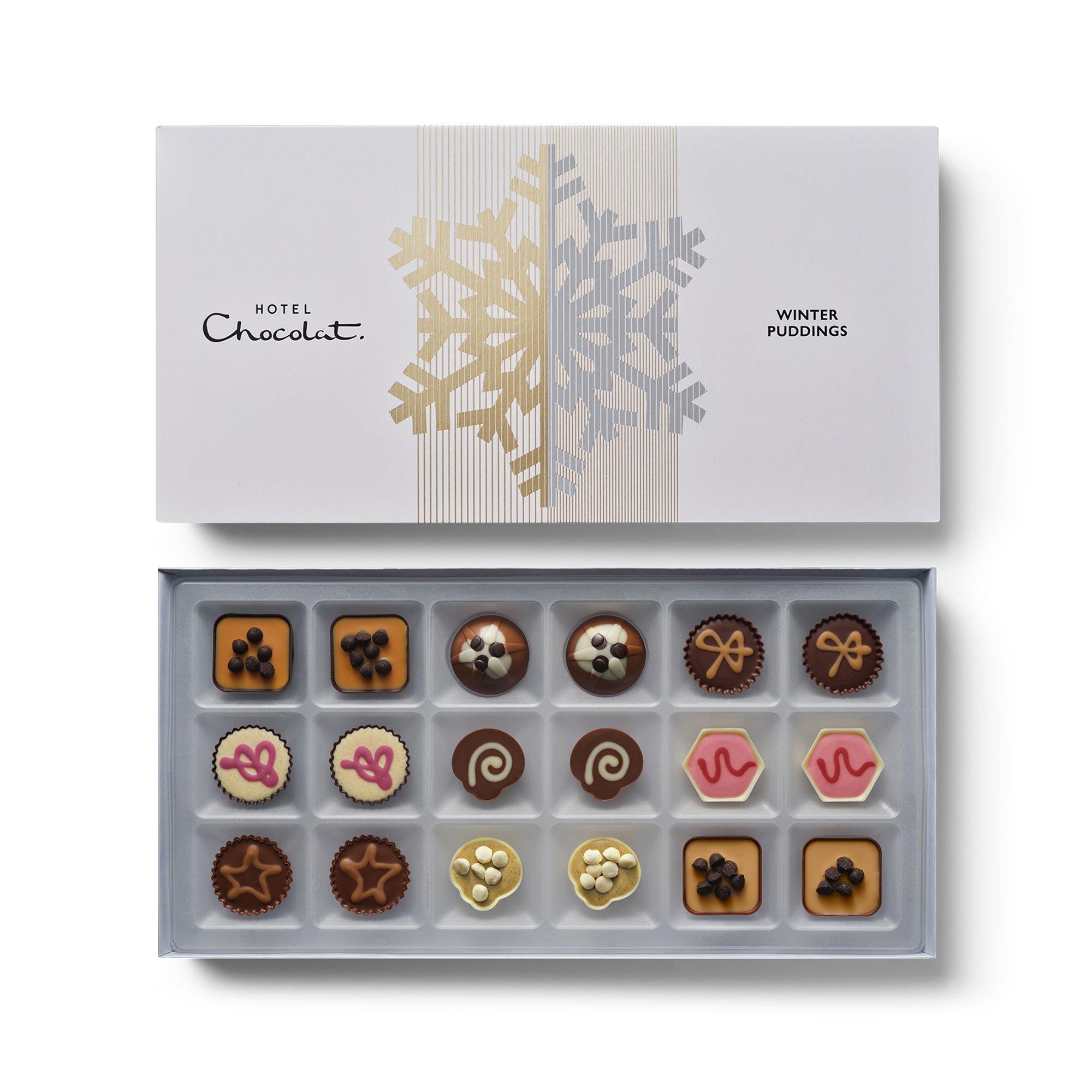 Christmas Winter Puddings Chocolate Box 18-Piece