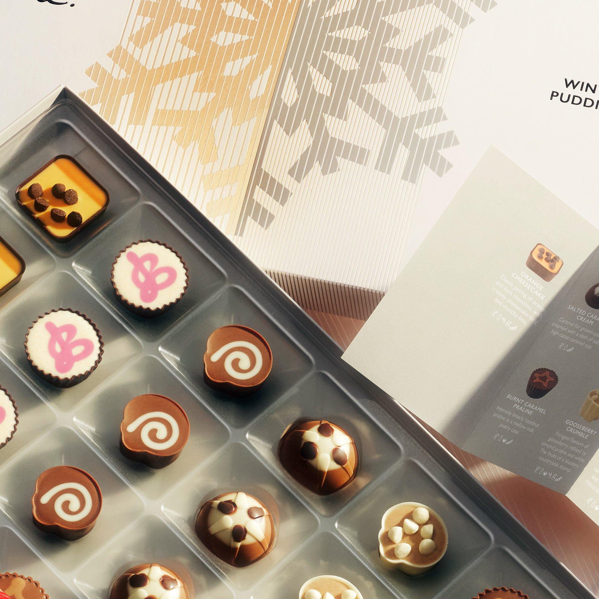 Christmas Winter Puddings Chocolate Box 27-Piece