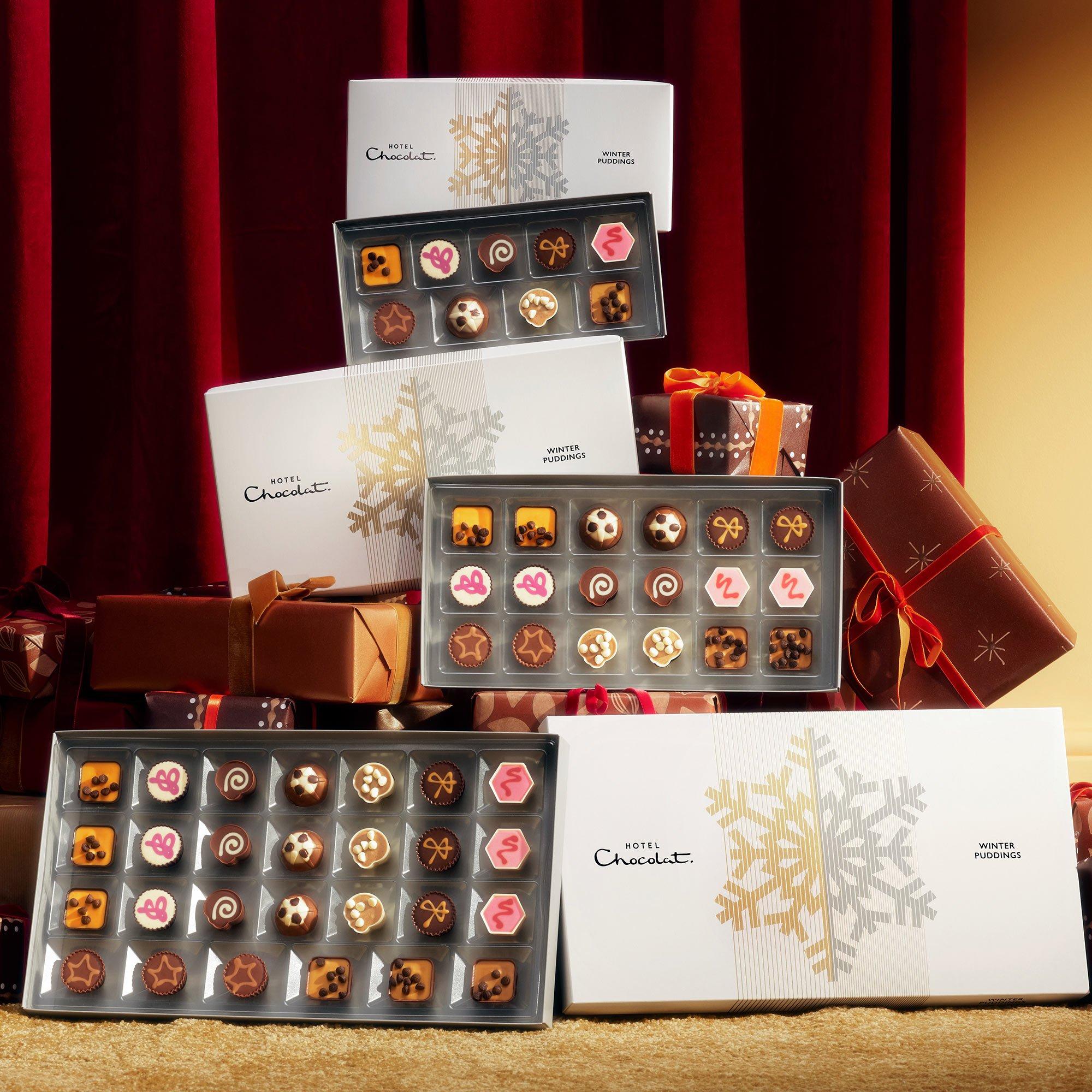 Christmas Winter Puddings Chocolate Box 27-Piece
