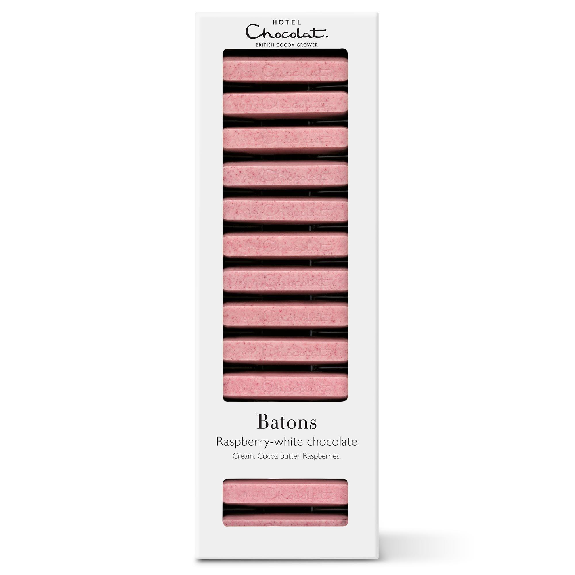 Raspberry-White Chocolate Batons