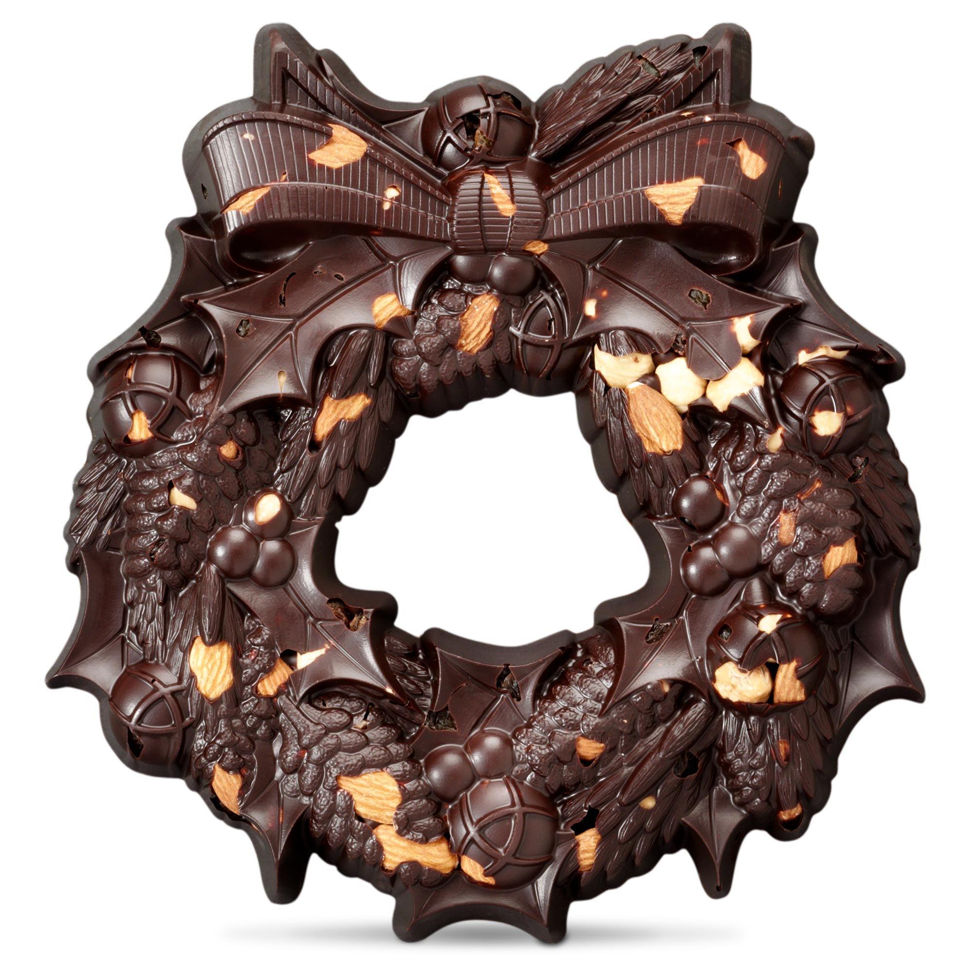 Large Dark Chocolate Festive Wreath