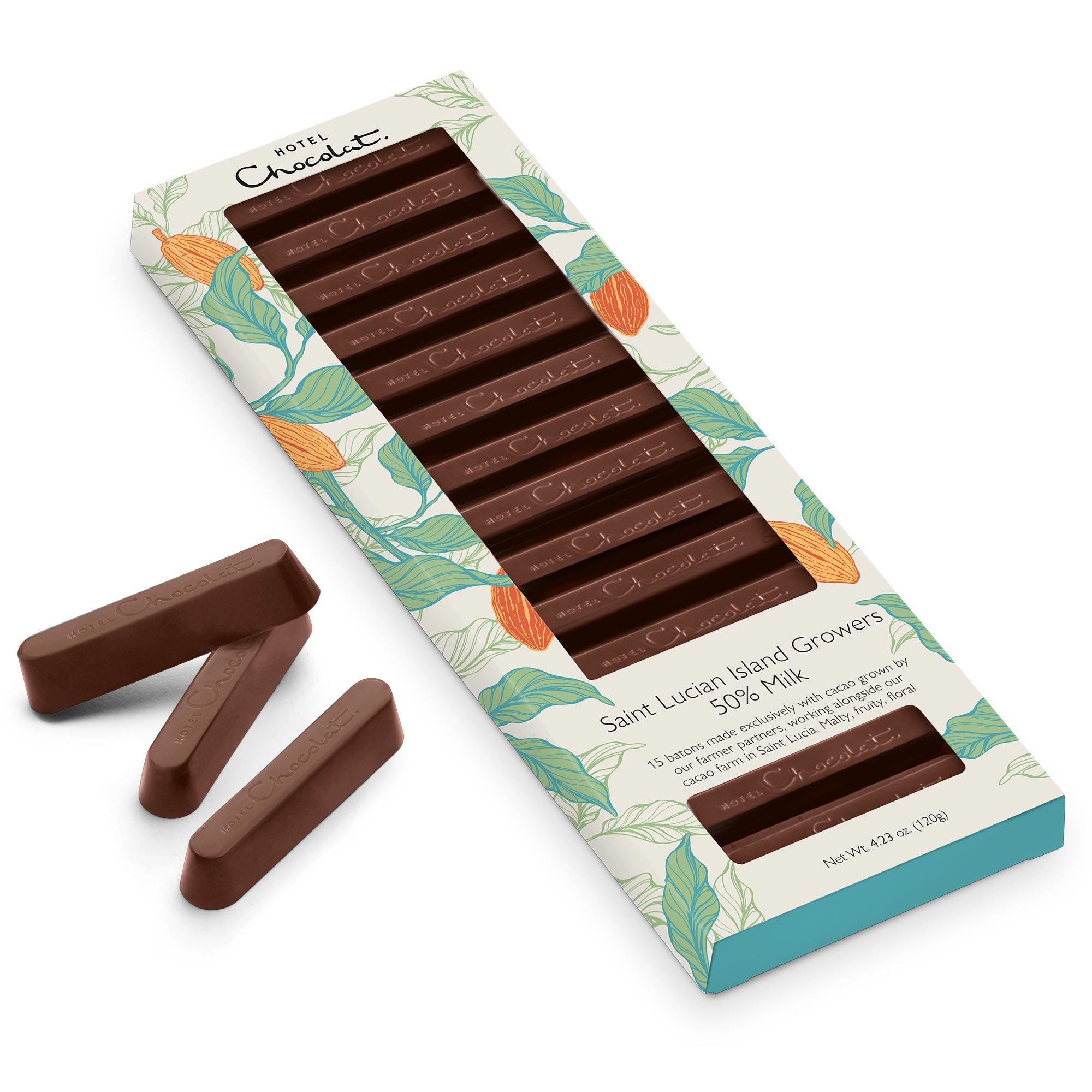 Saint Lucian Island Growers 50% Milk Chocolate Batons