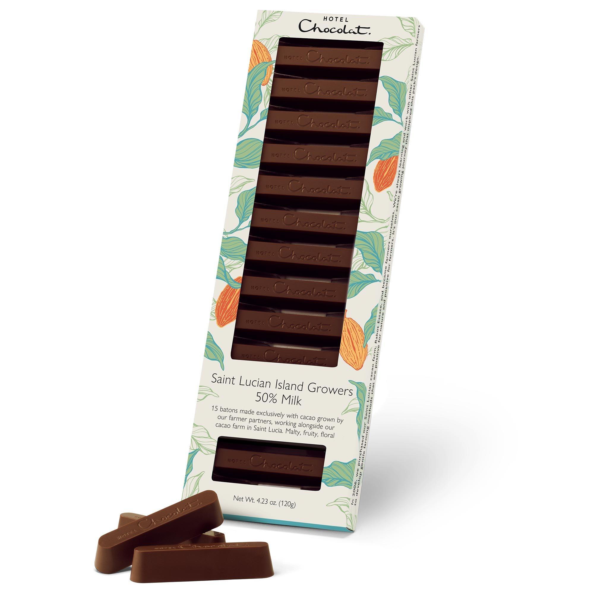 Saint Lucian Island Growers 50% Milk Chocolate Batons