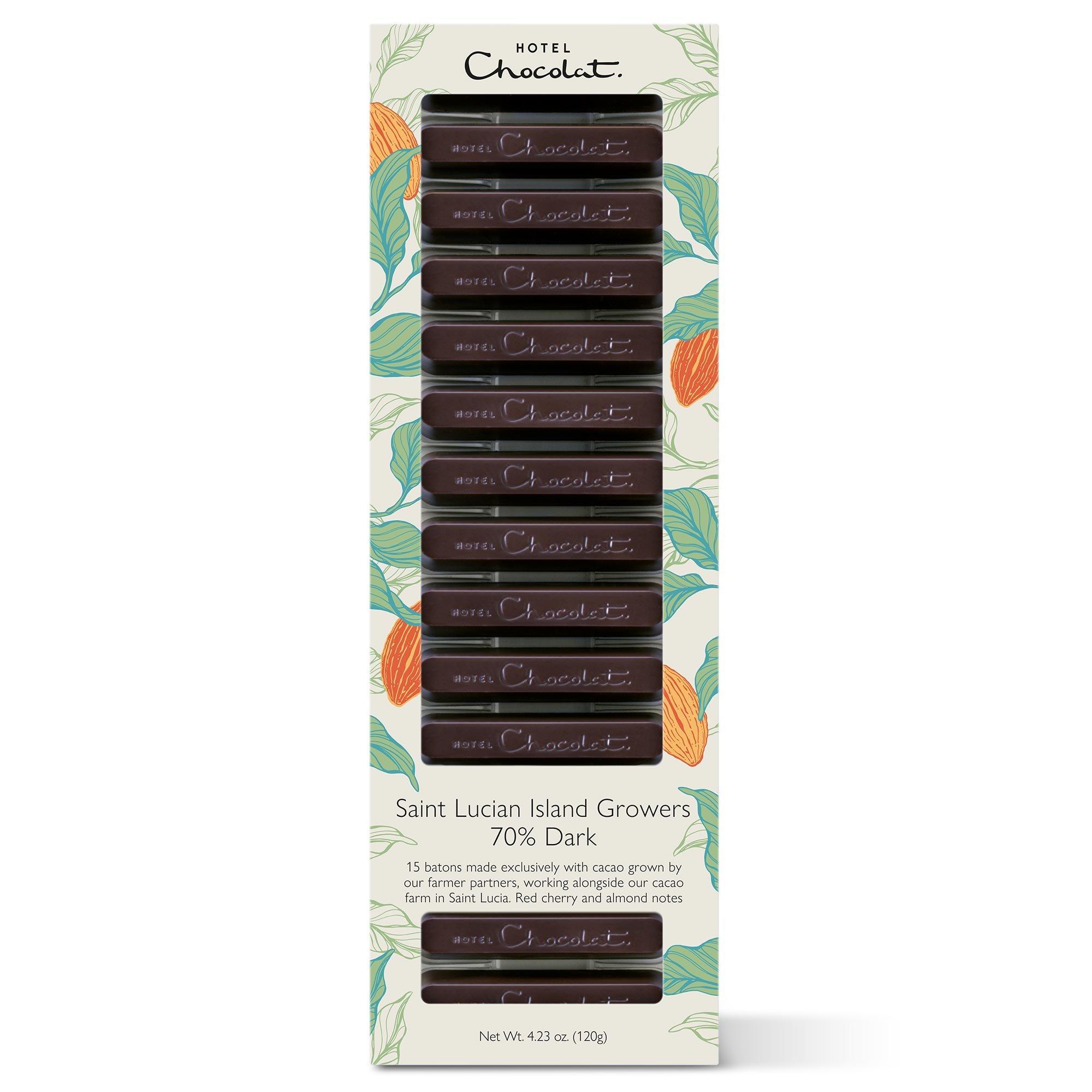 Saint Lucian Island Growers 70% Dark Chocolate Batons